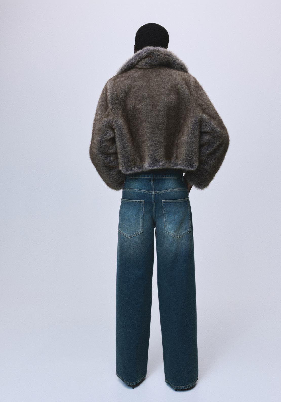 Straight Fit Jeans With Studs - Blue