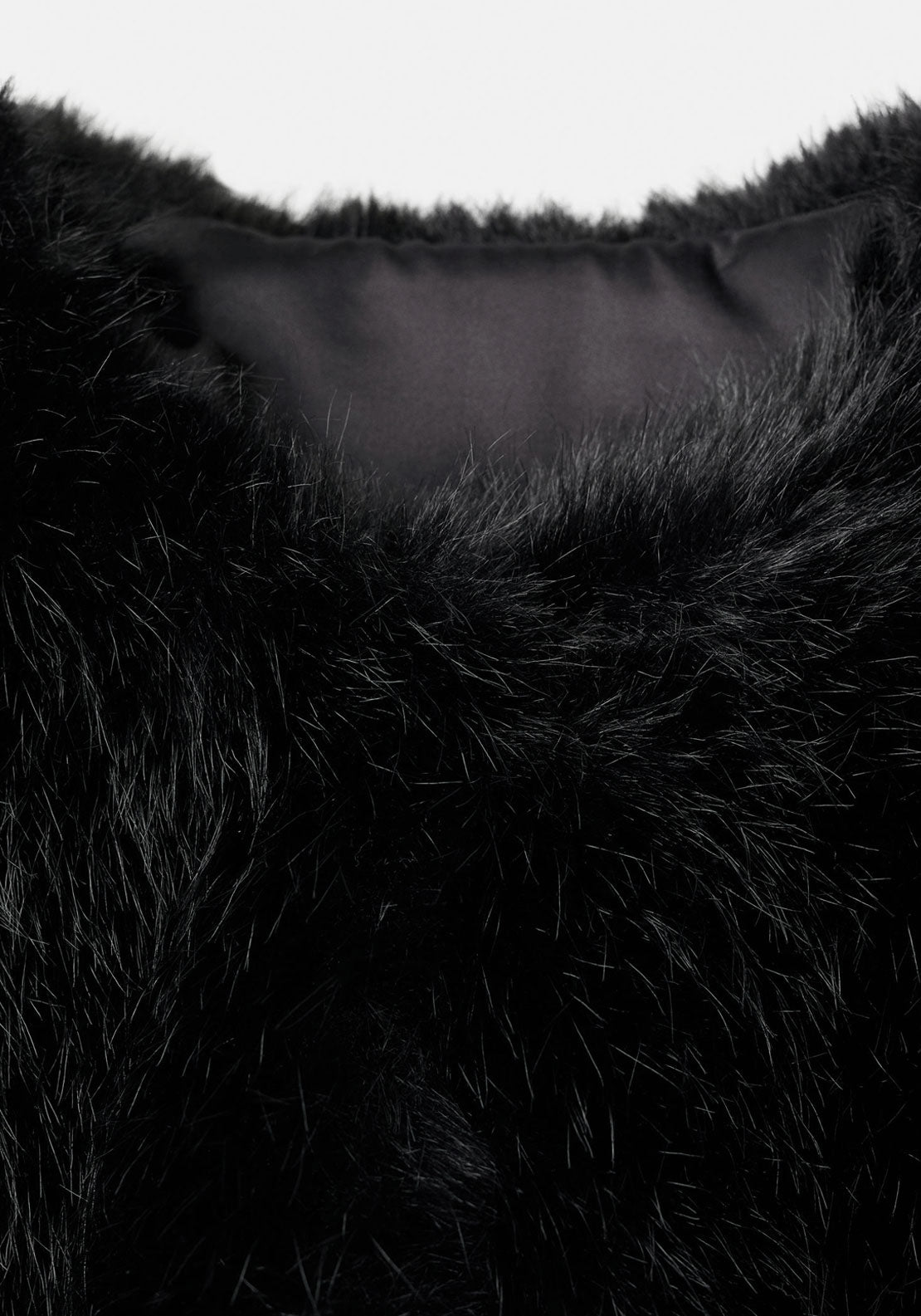 Faux Fur Jacket - Black