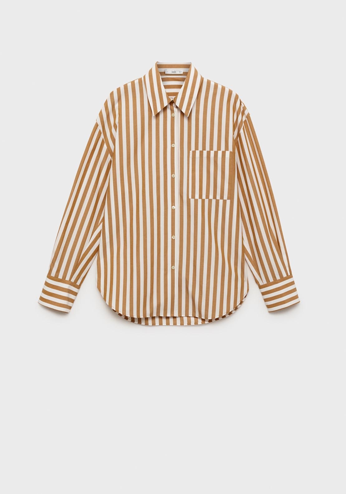 Mango Oversize Striped Shirt - Cream 4 Shaws Department Stores