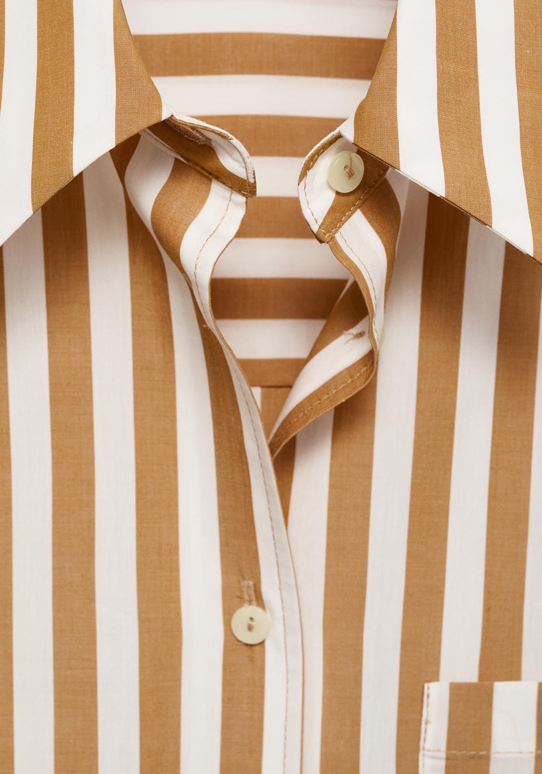 Mango Oversize Striped Shirt - Cream 5 Shaws Department Stores
