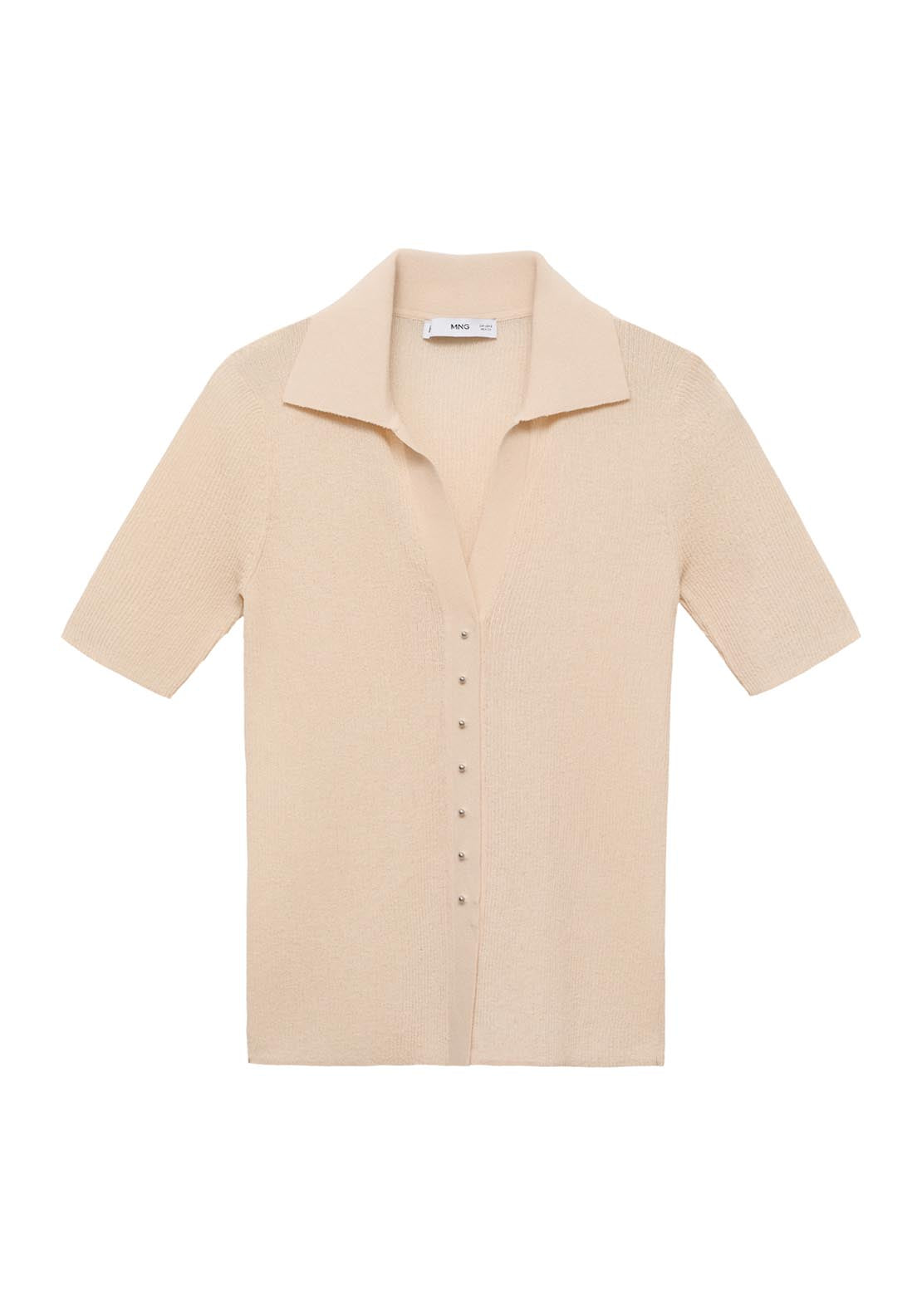 Mango Ribbed Polo Neck Sweater - Beige 7 Shaws Department Stores
