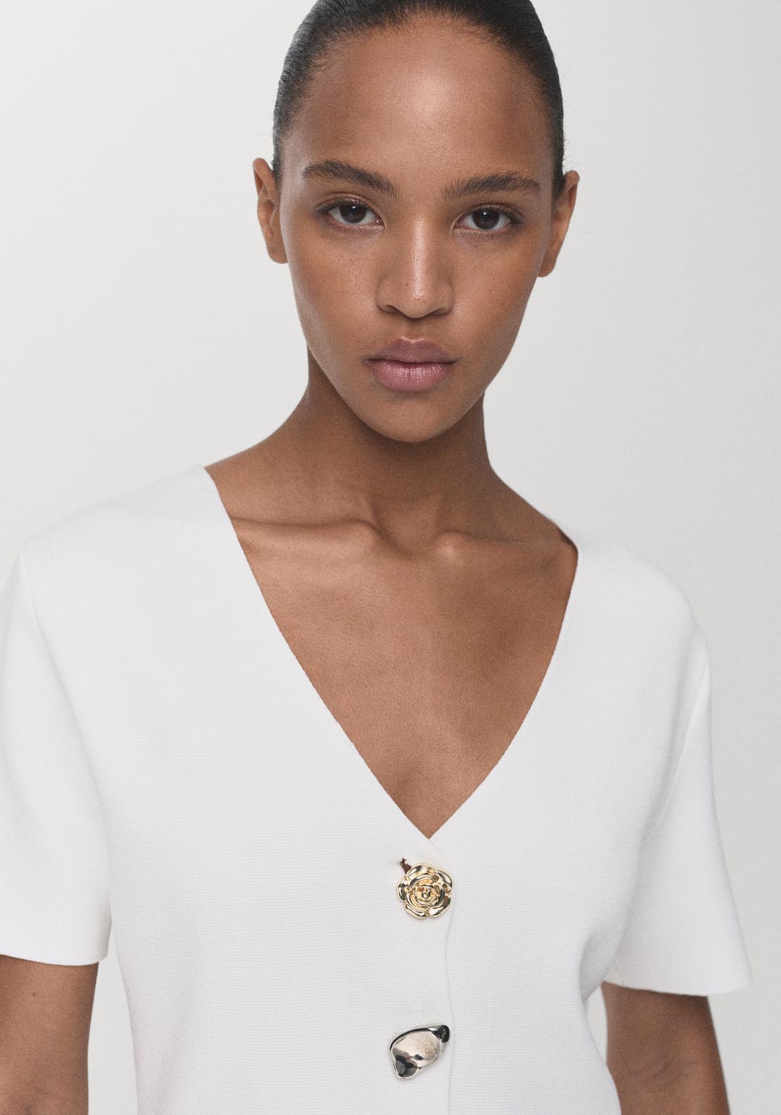 Mango Fine Knit Boat Neck Sweater - White 3 Shaws Department Stores