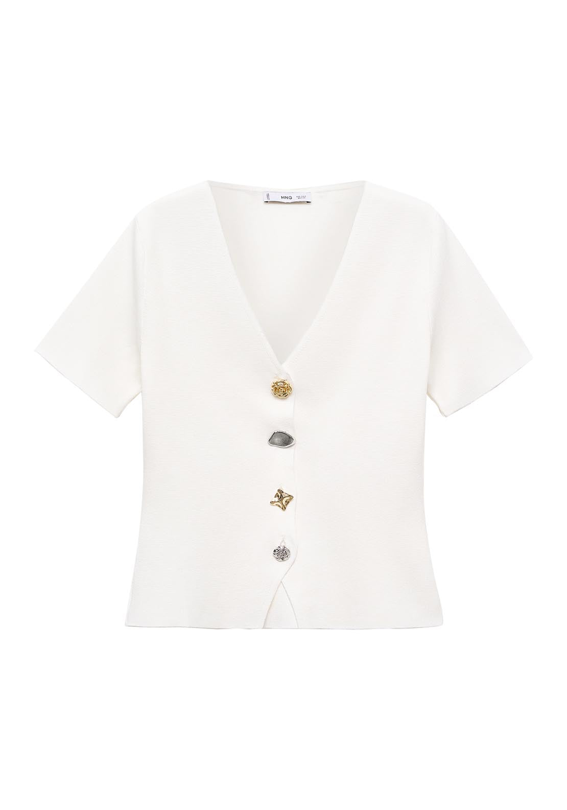 Mango Fine Knit Boat Neck Sweater - White 7 Shaws Department Stores