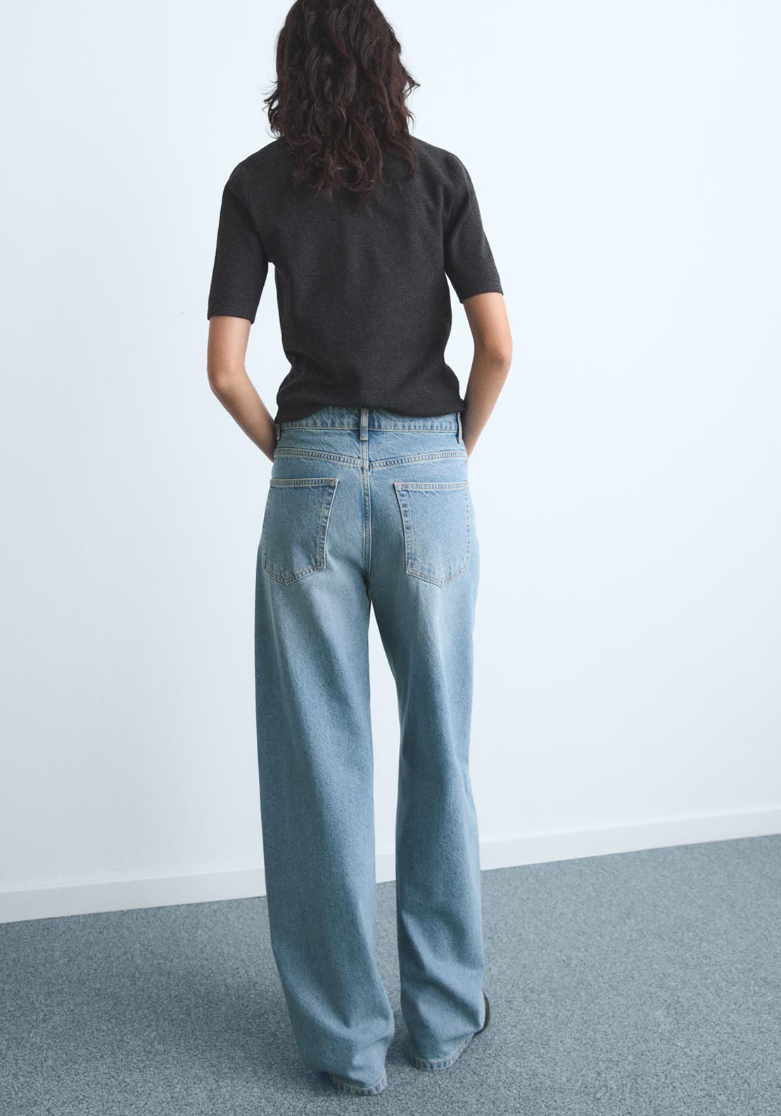 Mango Mid Rise Balloon Jeans - Blue 2 Shaws Department Stores