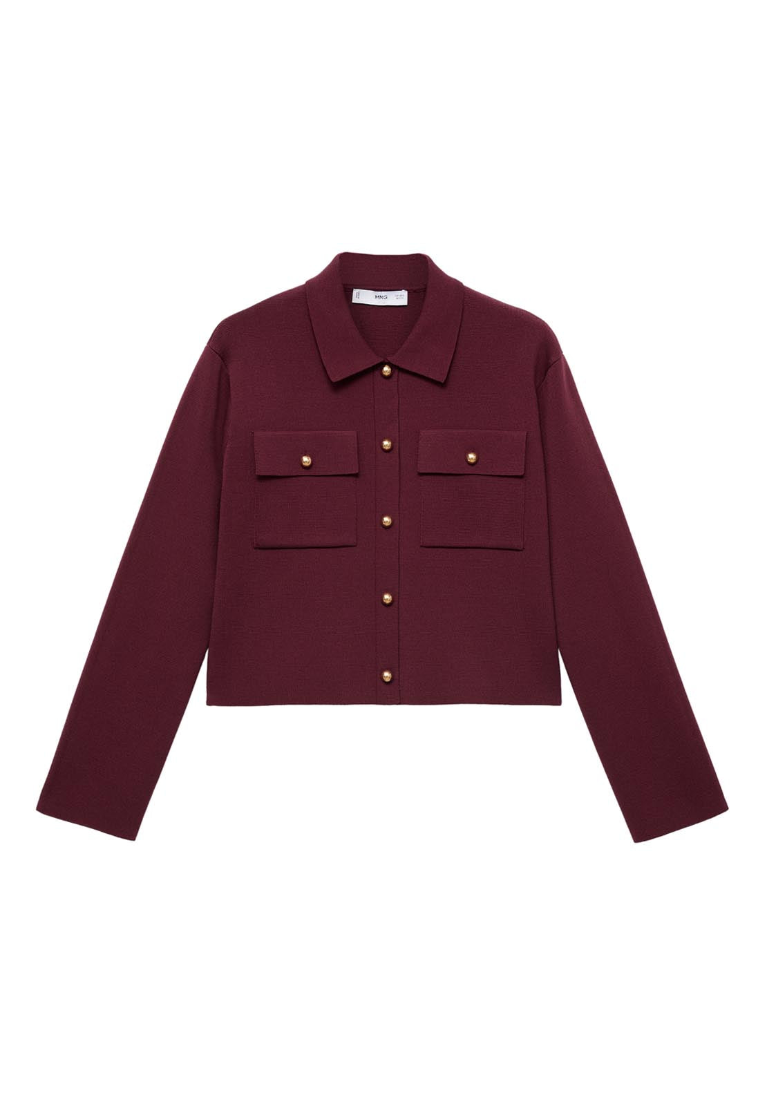 Mango Pocket Knit Jacket - Red 7 Shaws Department Stores