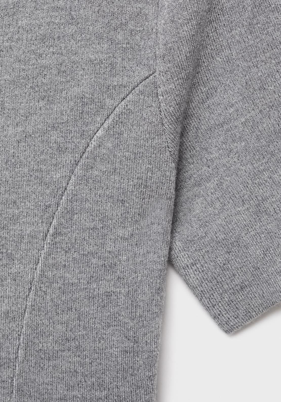 Mango Fine Knit Flared Dress - Grey 5 Shaws Department Stores