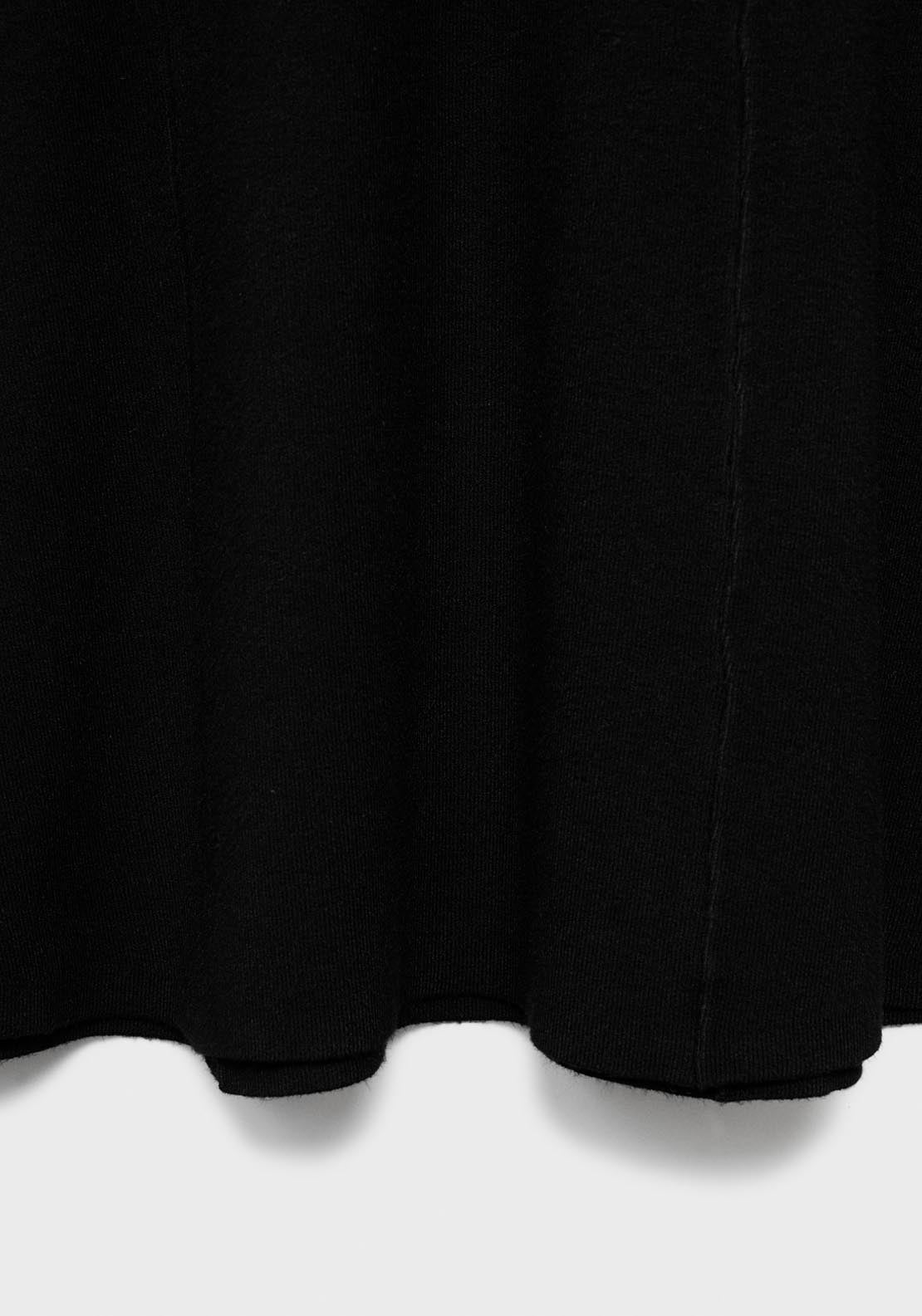 Mango Fine Knit Flared Dress - Black 6 Shaws Department Stores