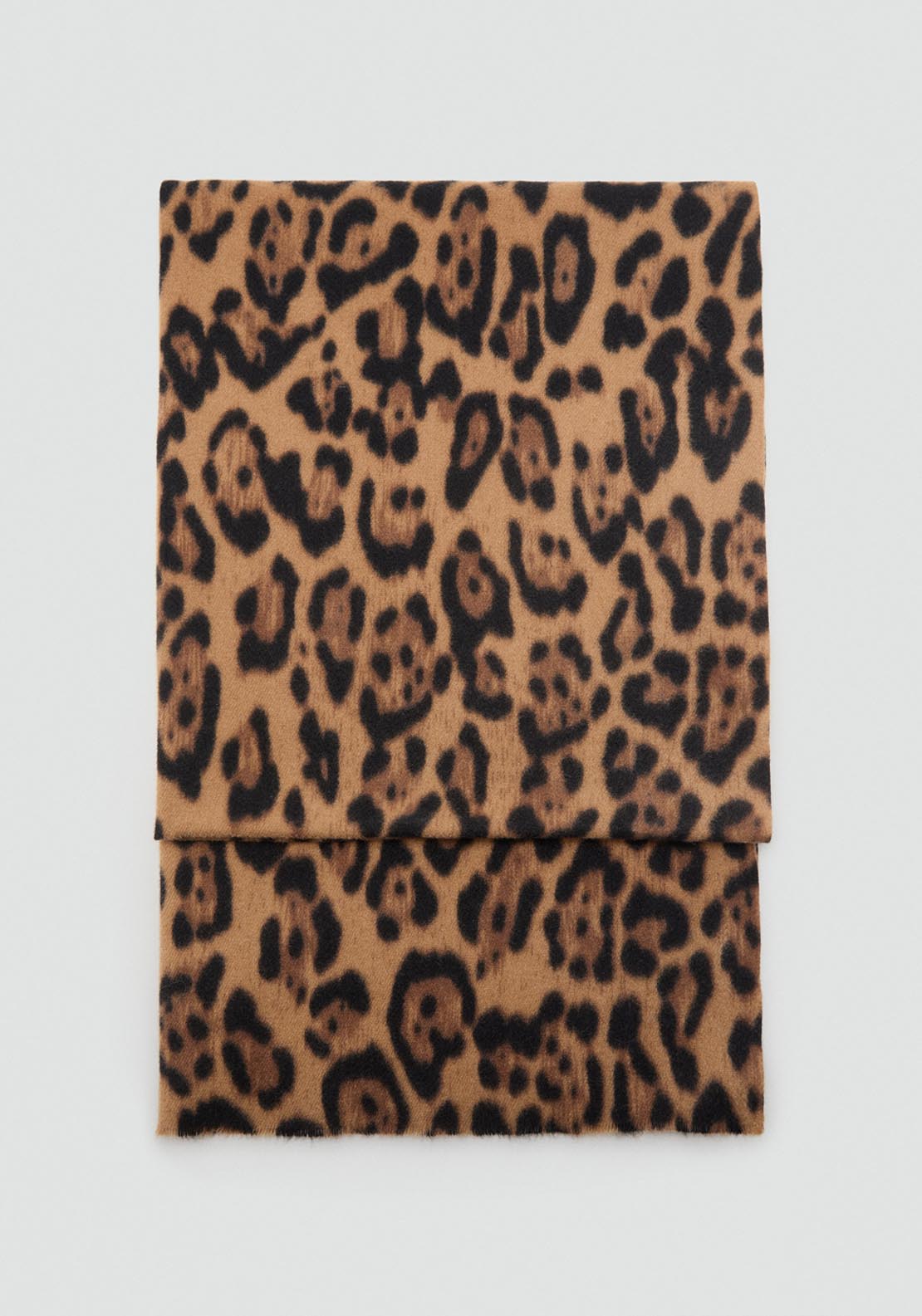 Leopard Print Scarf - Brown