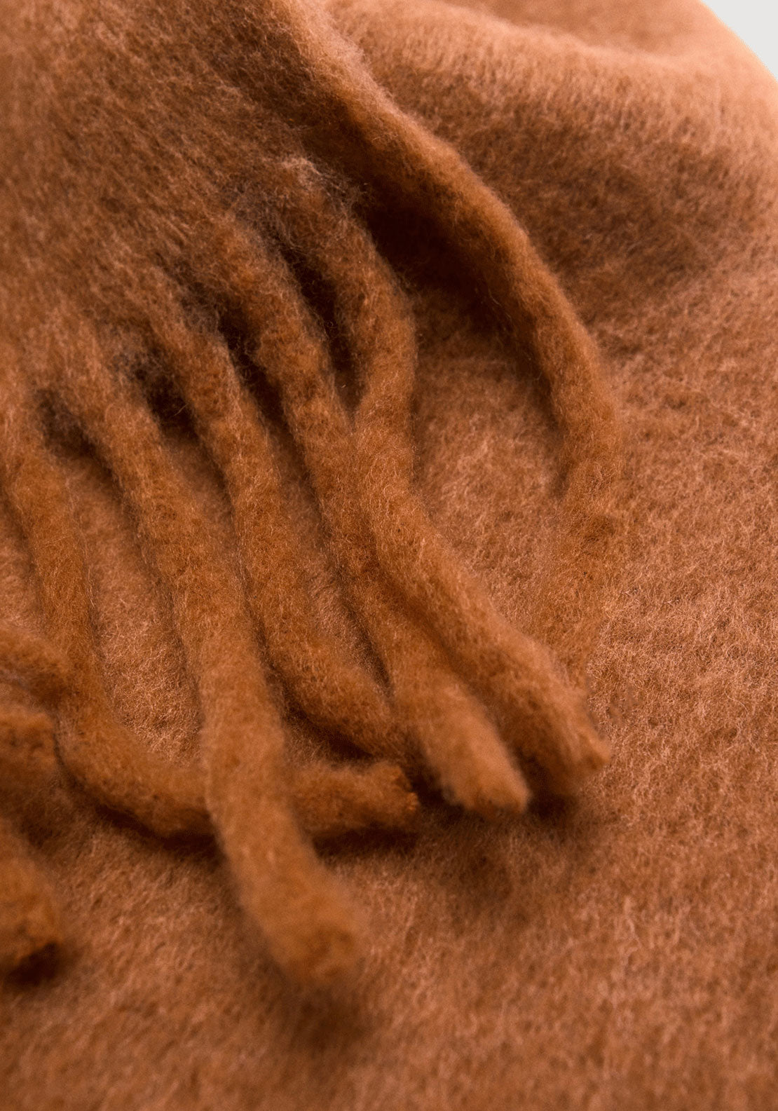 Fringed Edge Scarf - Brown