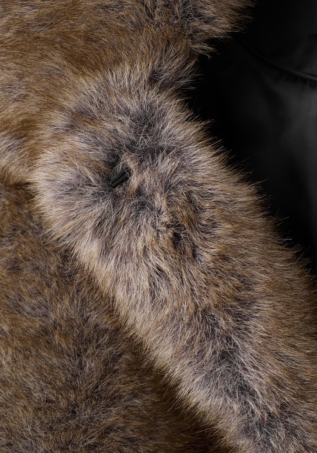 Mango Faux Fur Cropped Jacket - Brown 6 Shaws Department Stores
