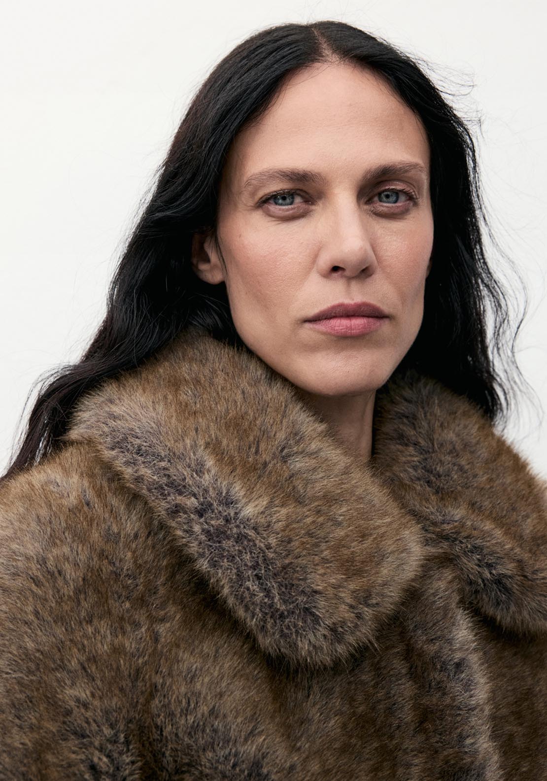 Mango Faux Fur Cropped Jacket - Brown 4 Shaws Department Stores