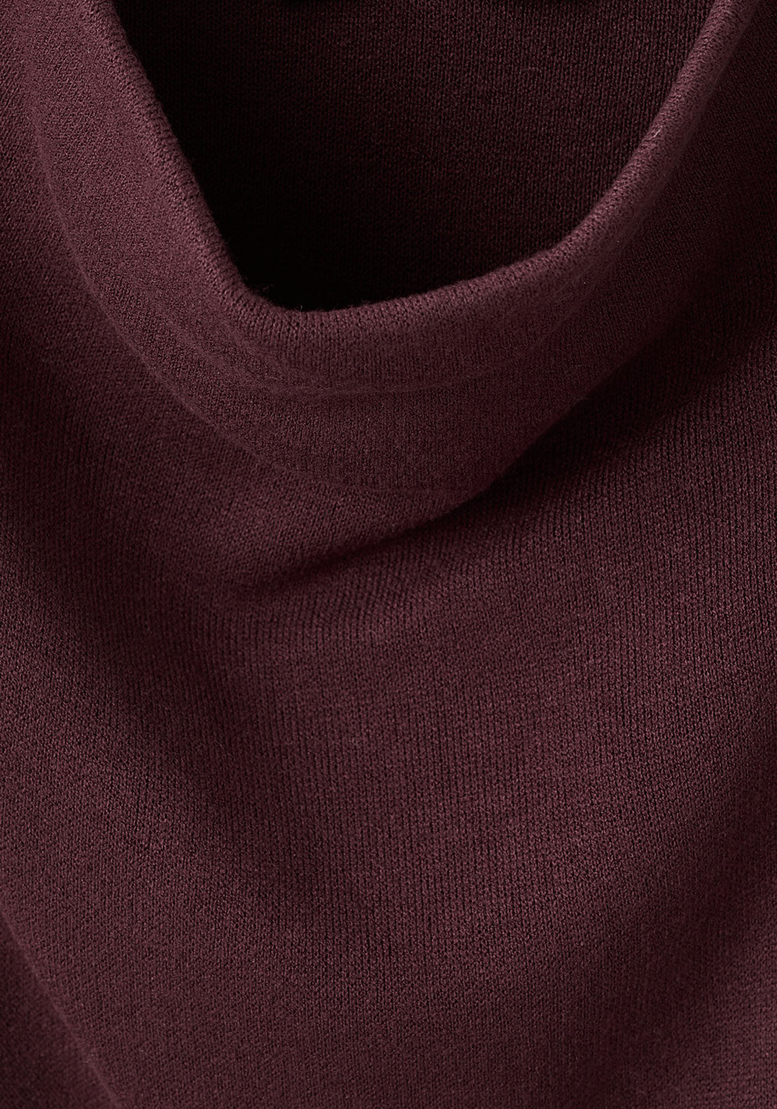 Draped Neck Top - Burgundy