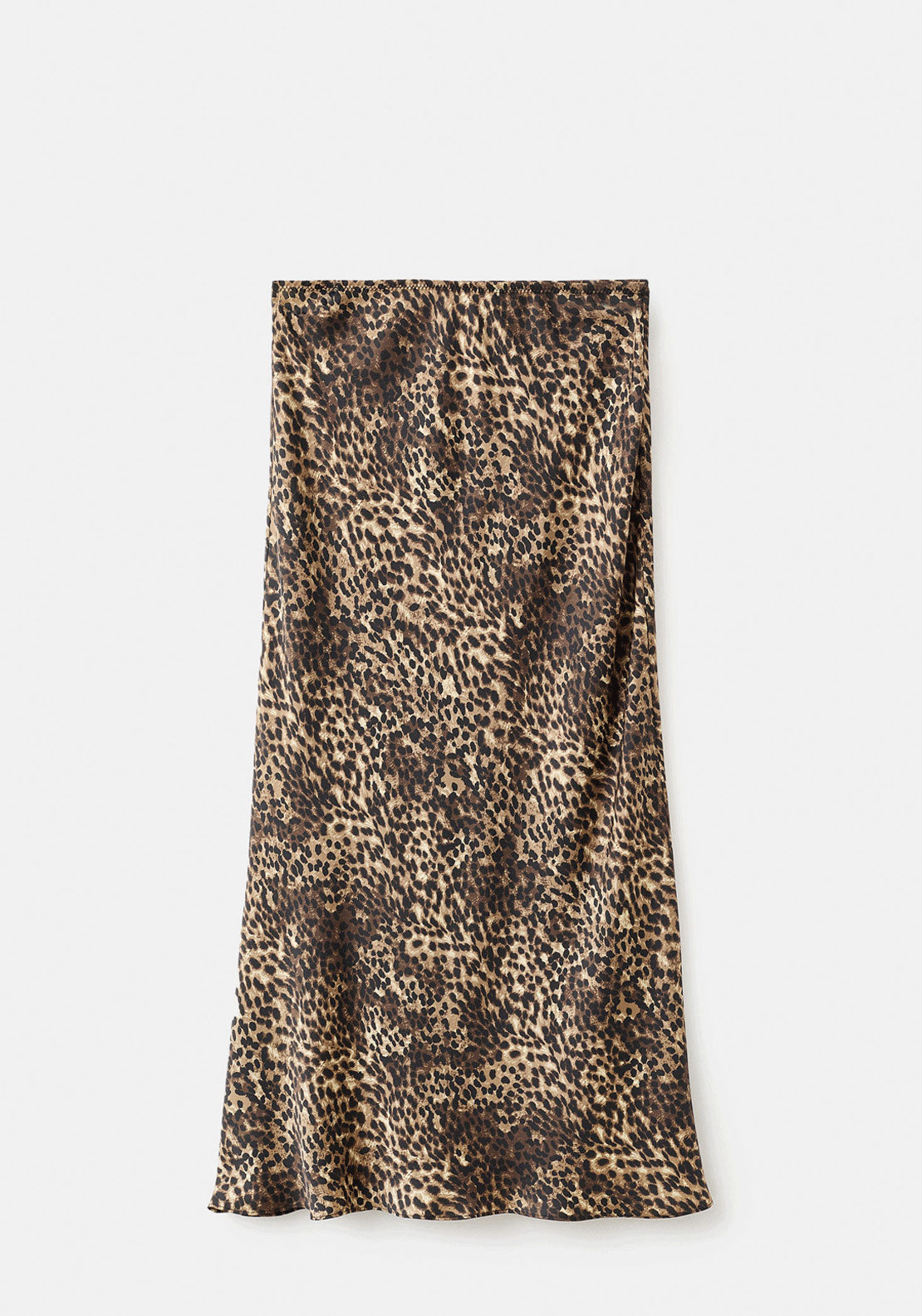 Leopard Print Satin Shirt - Brown