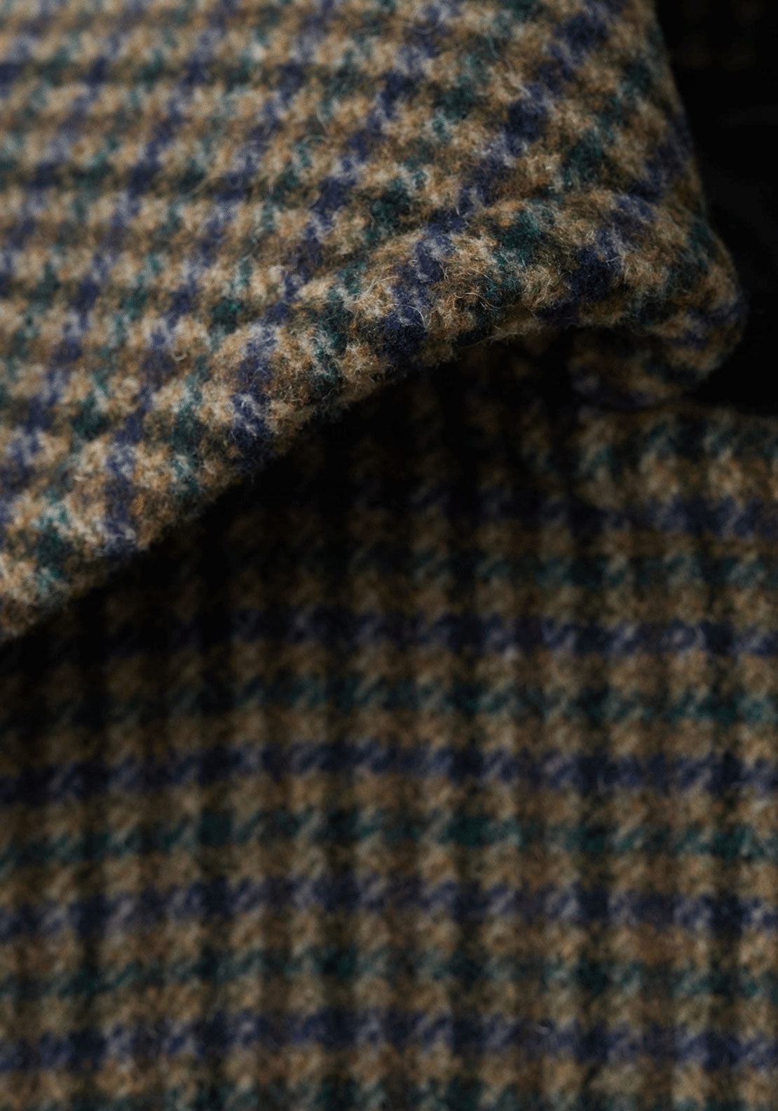 Houndstooth Wool Jacket - Brown