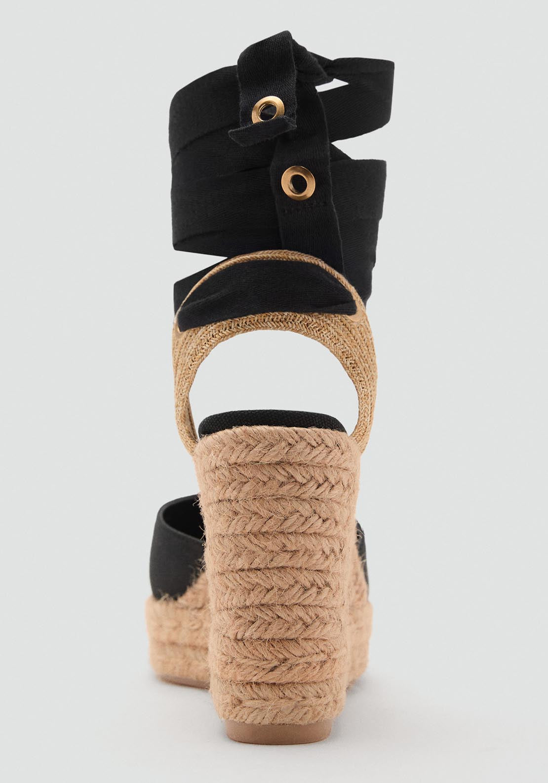 Mango Combined Tied Wedge - Black 2 Shaws Department Stores