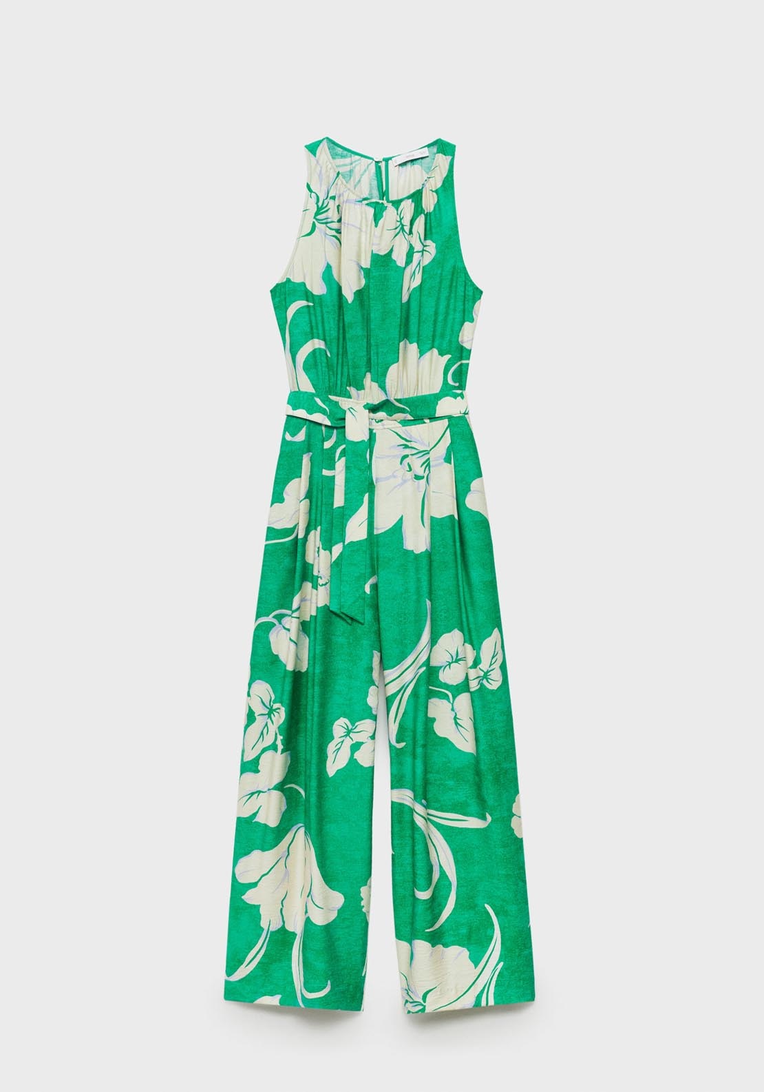 Mango Belt Printed Jumpsuit - Green 6 Shaws Department Stores