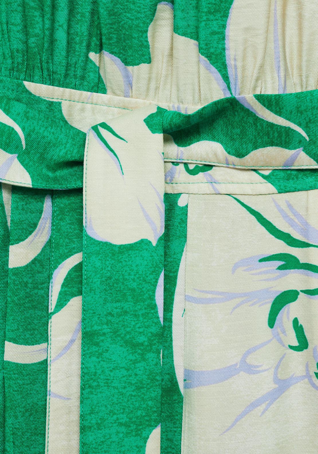 Mango Belt Printed Jumpsuit - Green 5 Shaws Department Stores