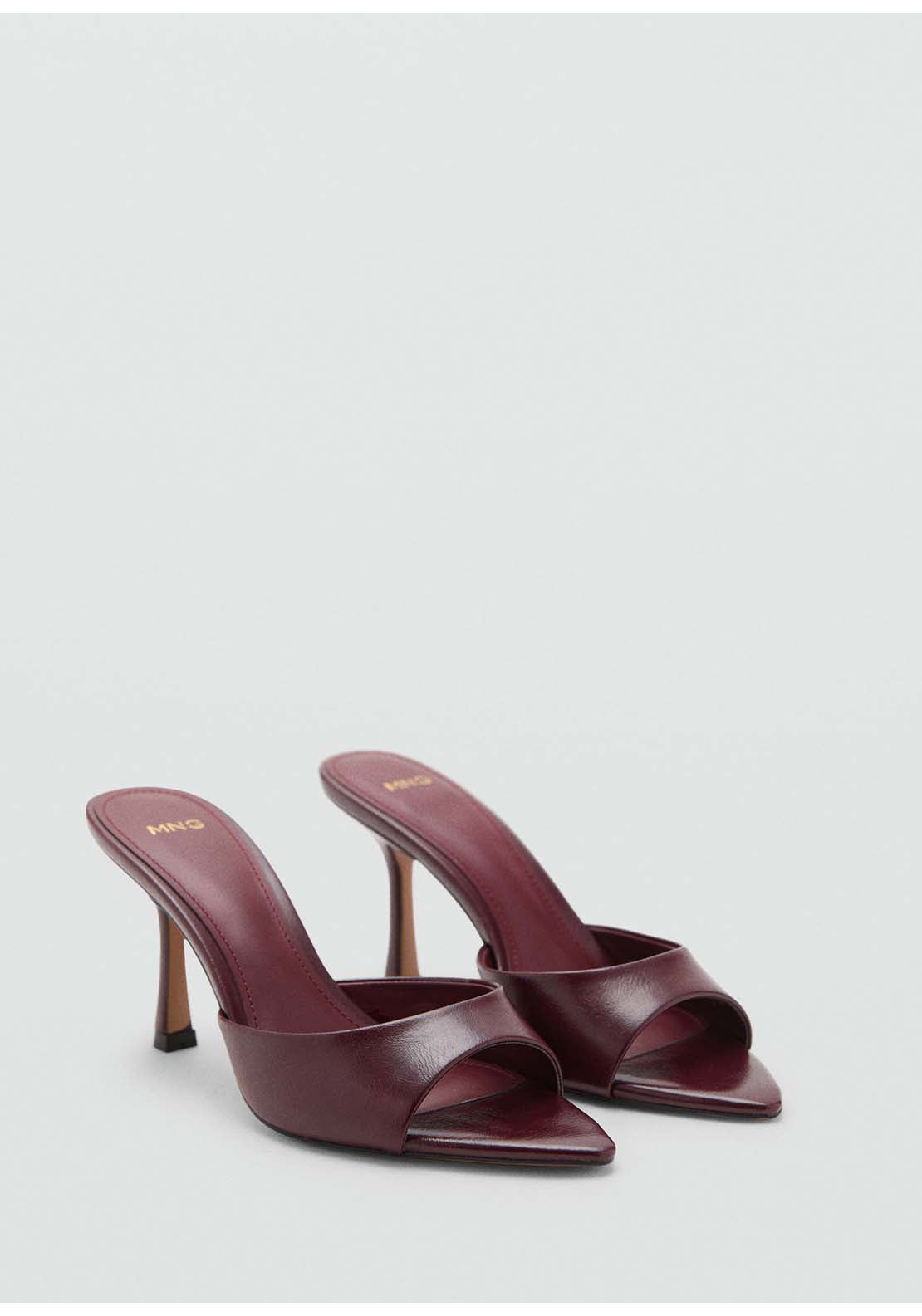 Mango Pointed Heel Sandals - Red 3 Shaws Department Stores