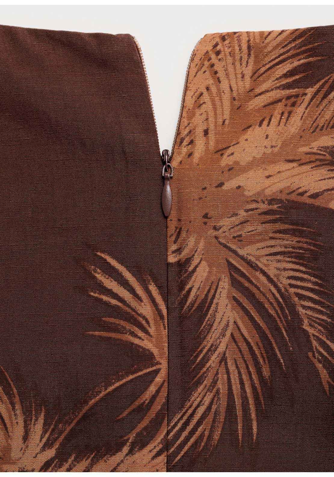 Lyocell Jumpsuit With Cut Out And Knot Detail - Brown