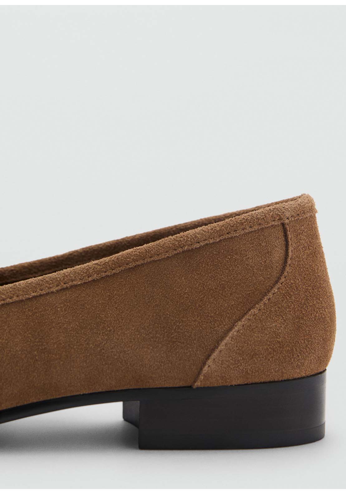 Suede Moccasins With Buckle - Brown