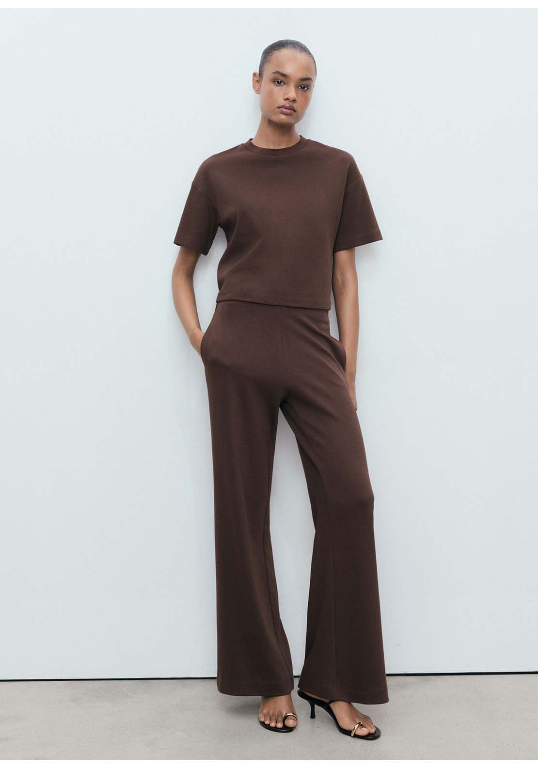 Mango Trousers Pico - Brown 5 Shaws Department Stores