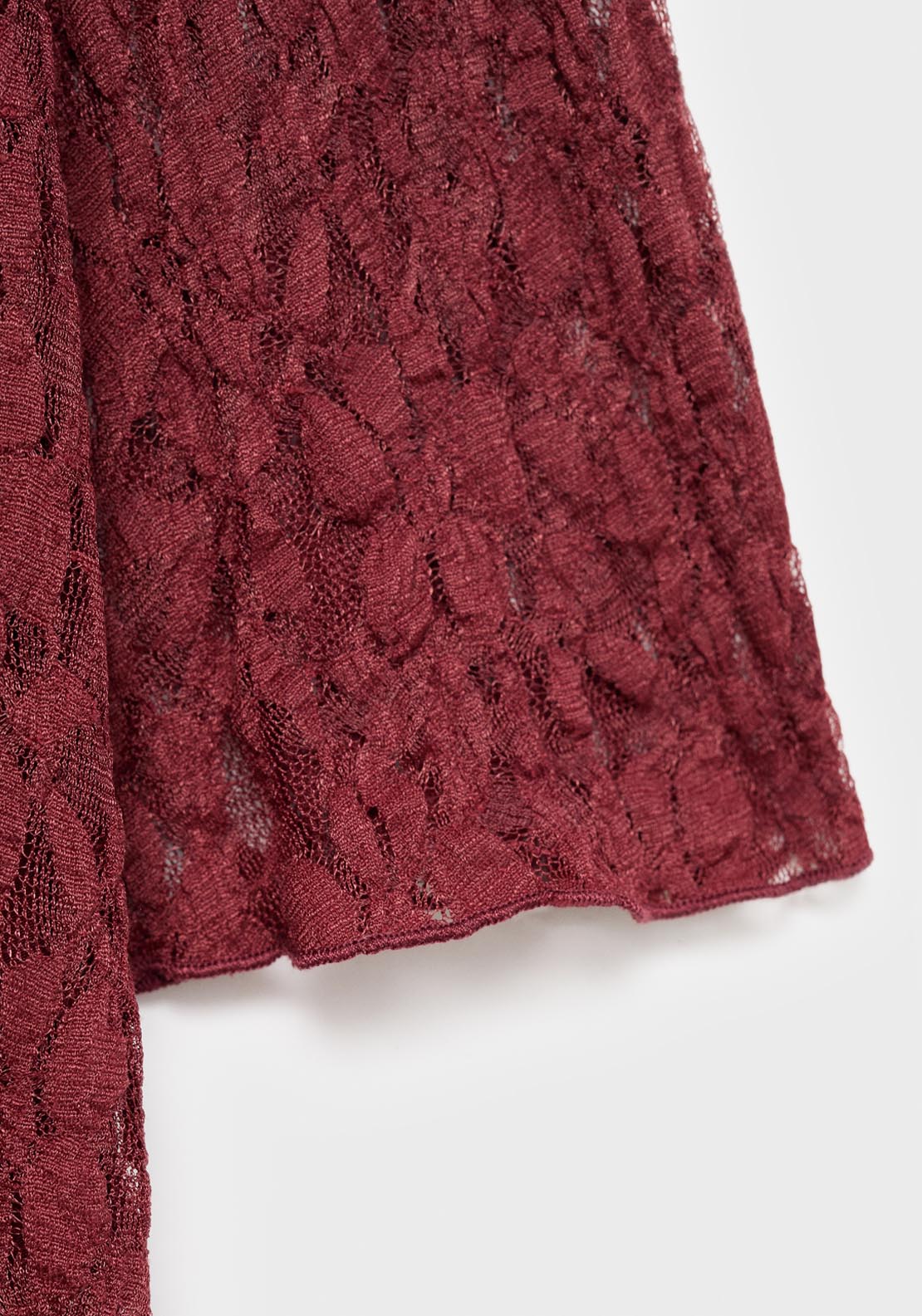 Mango Lace Dress With Bell Sleeves - Red 5 Shaws Department Stores