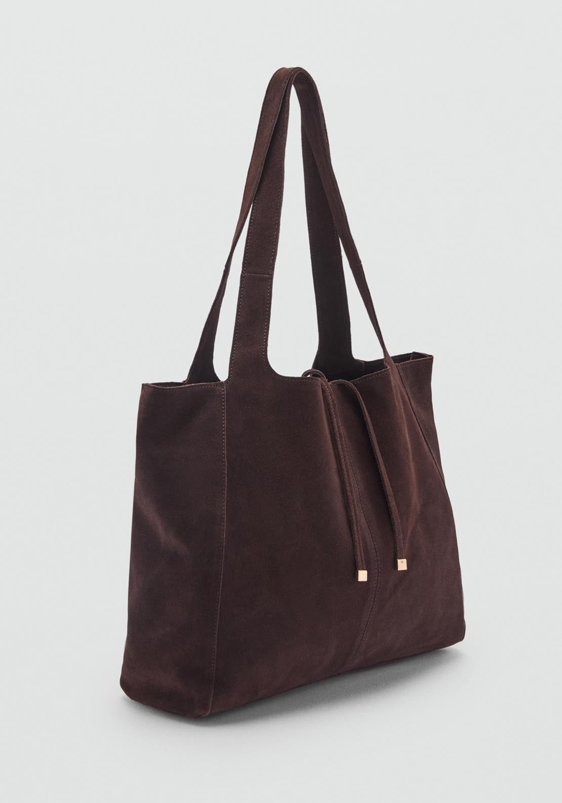Mango Suede Shopper Bag - Brown 4 Shaws Department Stores