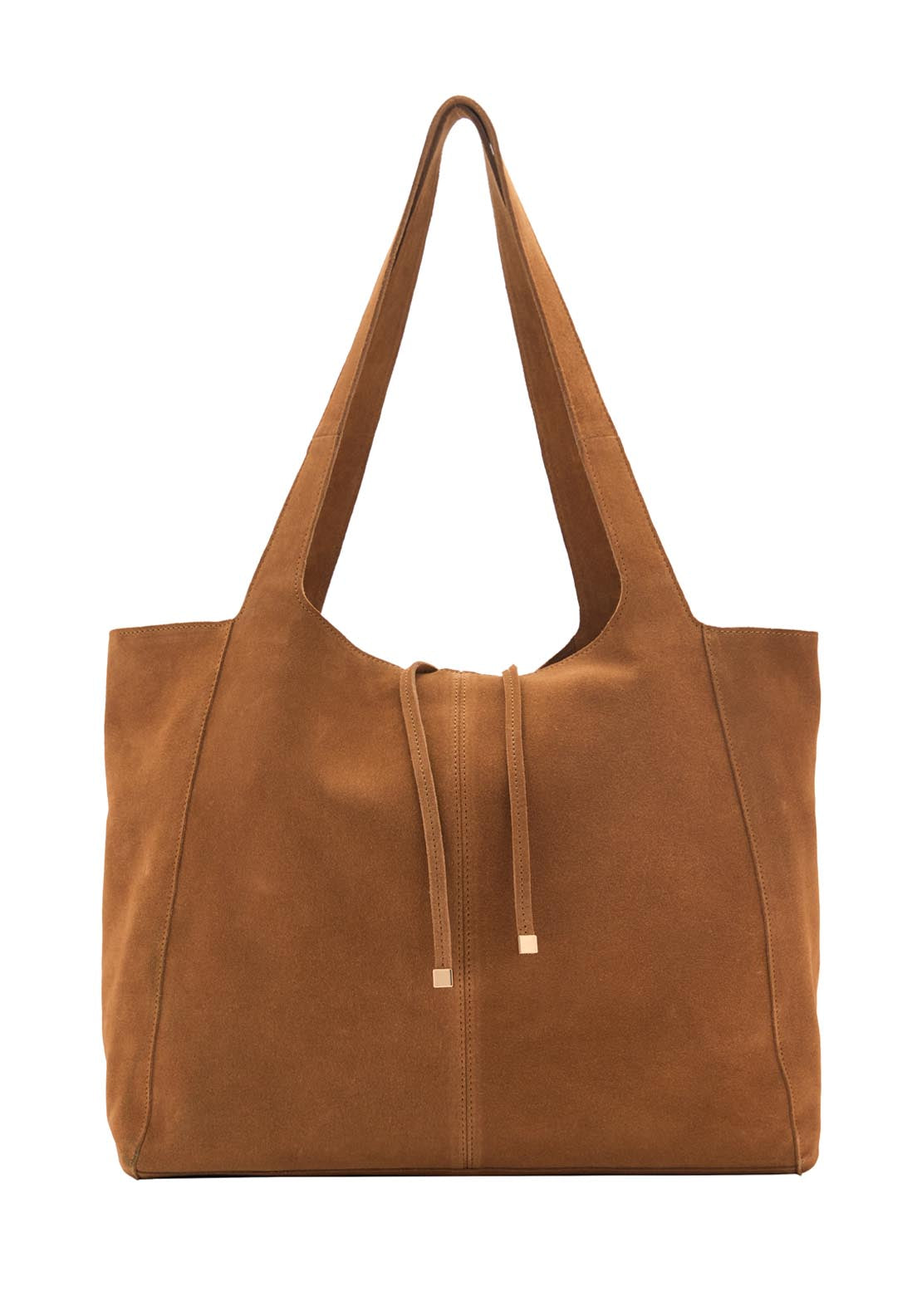 Mango Suede Shopper Bag - Brown 1 Shaws Department Stores