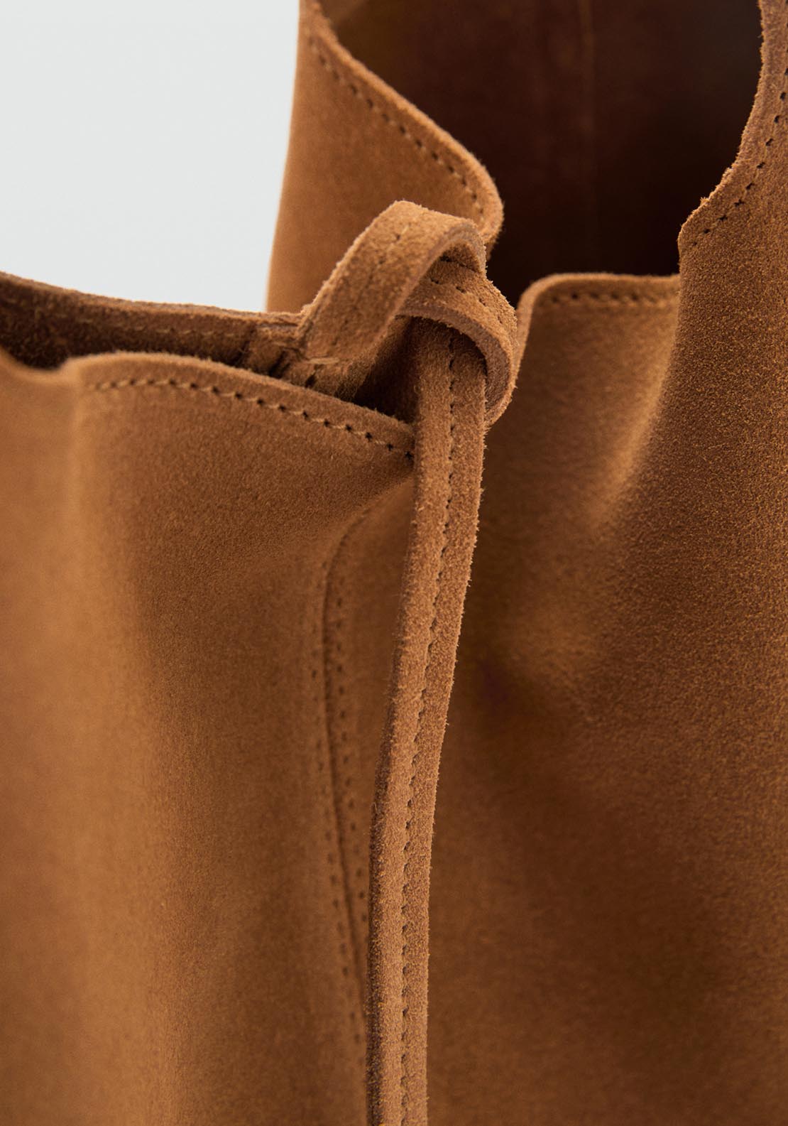 Mango Suede Shopper Bag - Brown 4 Shaws Department Stores