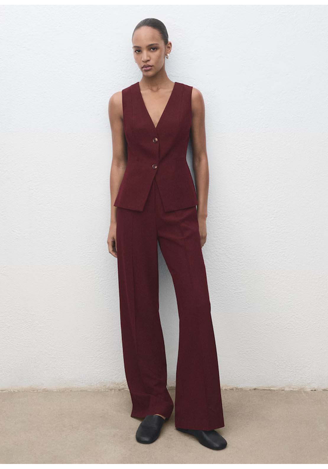 Mango Jumpsuit Vesty - Red 1 Shaws Department Stores