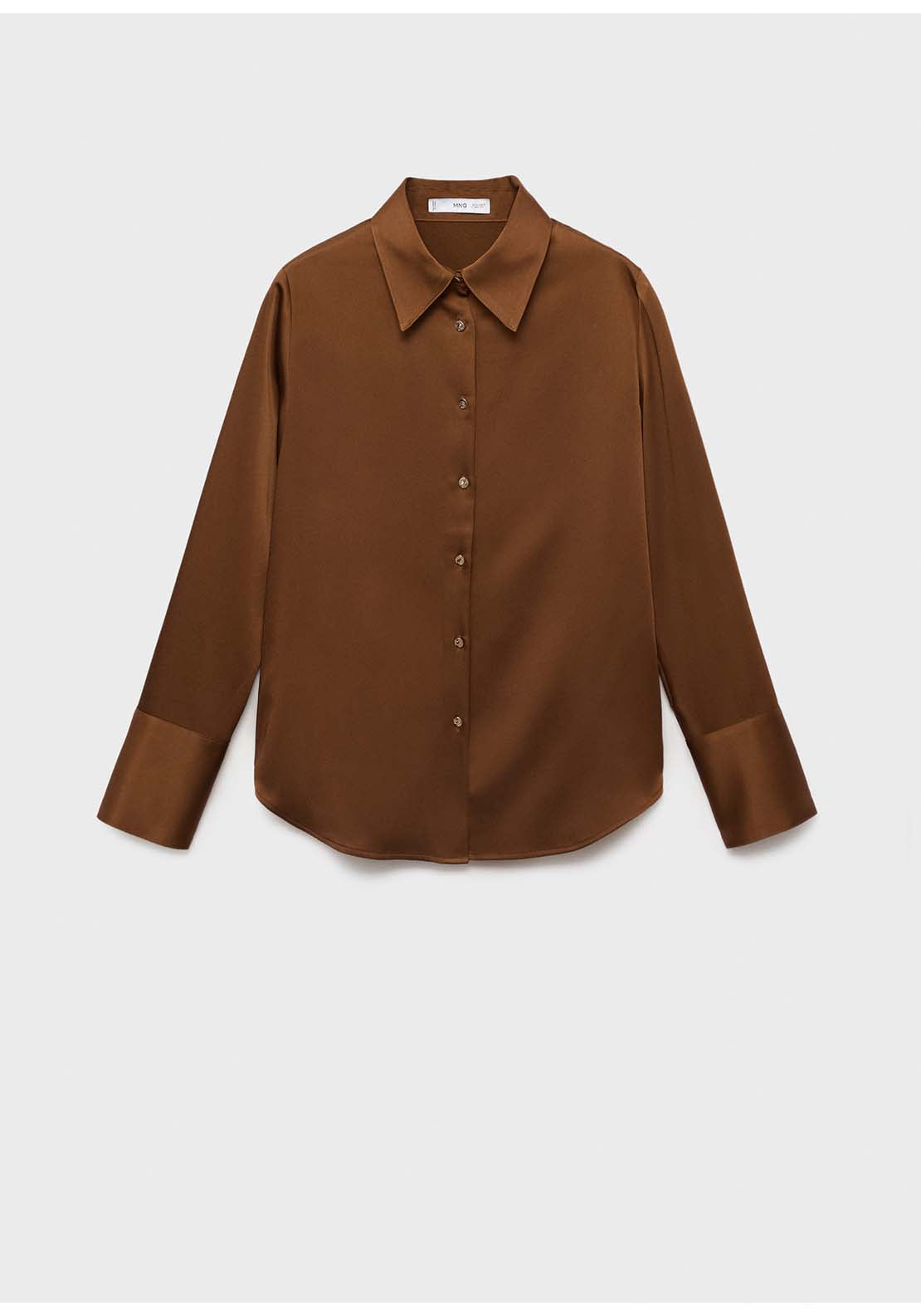 Satin Finish Flowy Shirt - Yellow