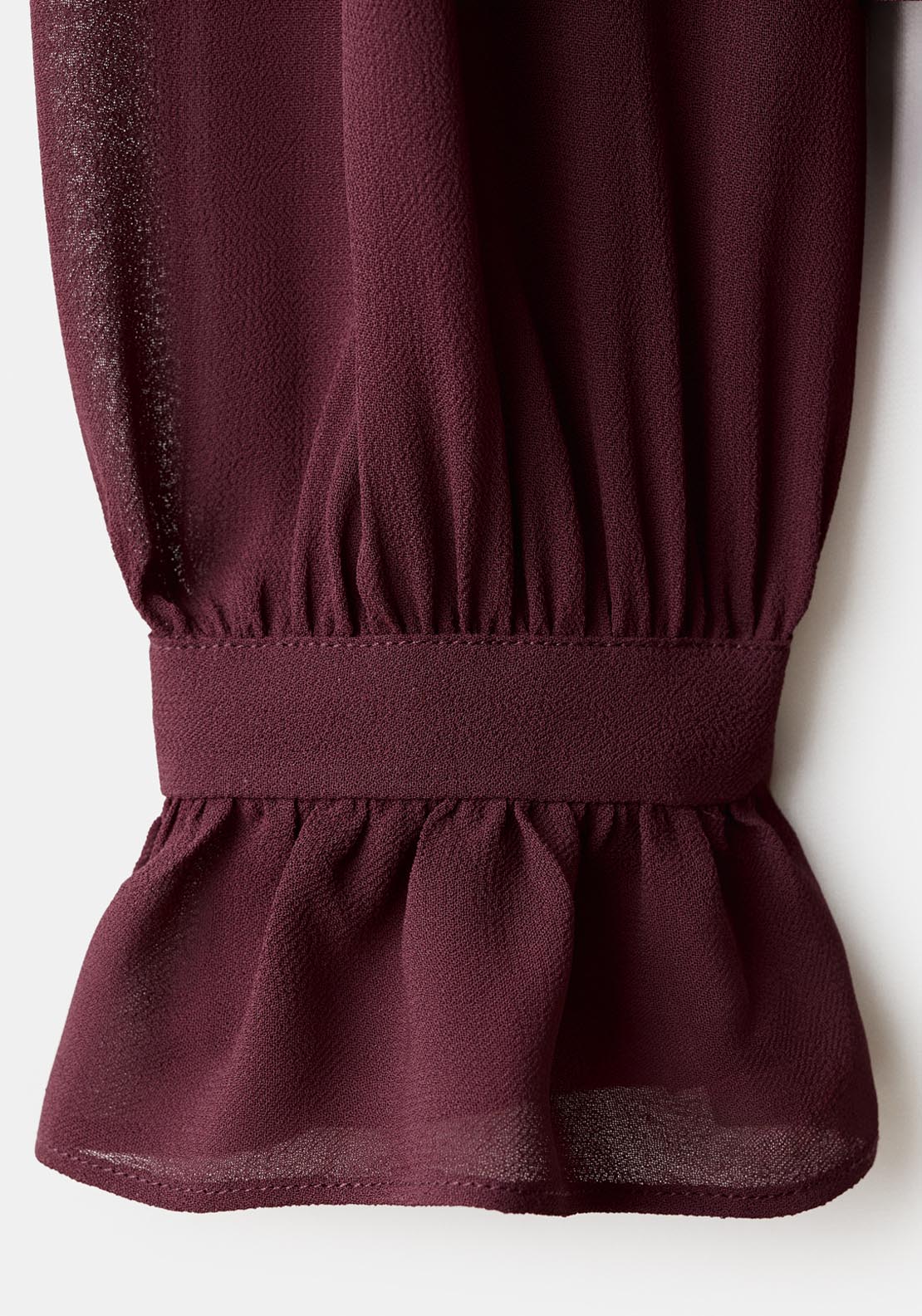 Mango Ruffled Blouse With Scarf - Red 5 Shaws Department Stores