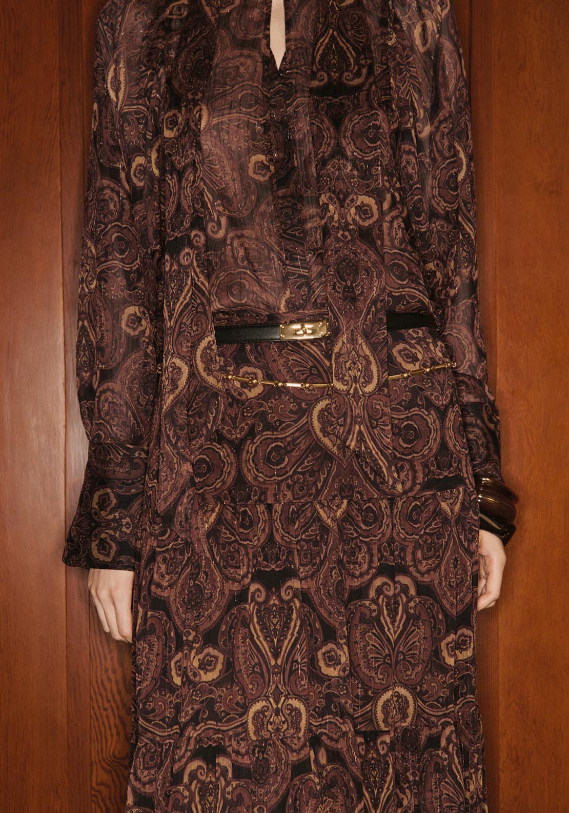 Mango Milano Skirt - Brown 3 Shaws Department Stores