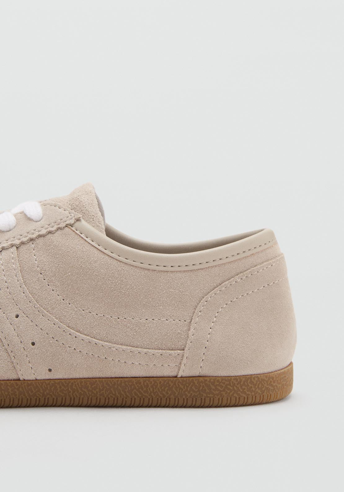 Mango Suede Trainers - Beige 3 Shaws Department Stores