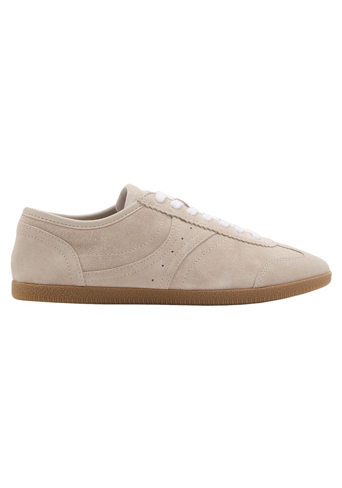 Mango Suede Trainers - Beige 1 Shaws Department Stores
