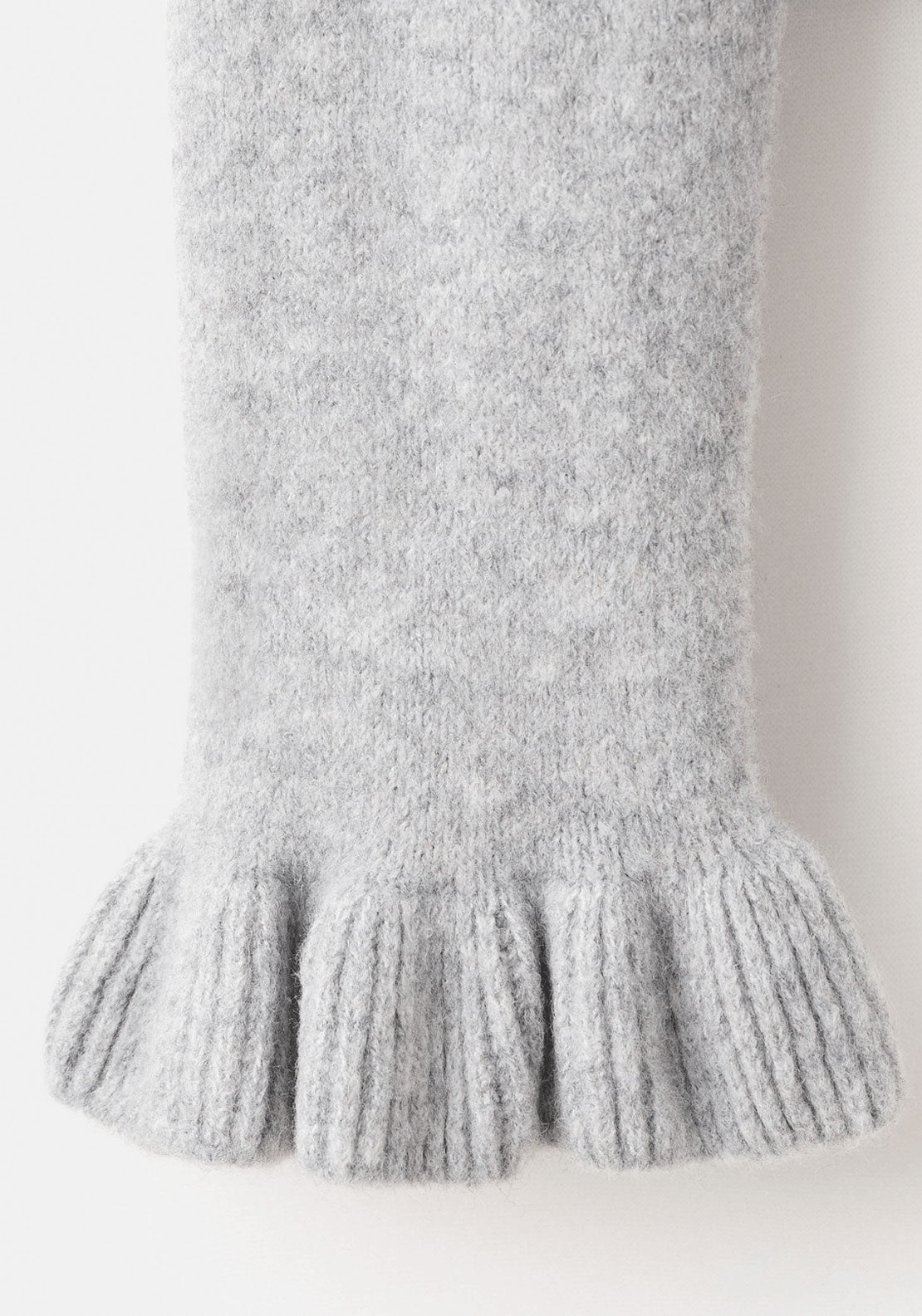 Ruffle Knit Cardigan - Grey
