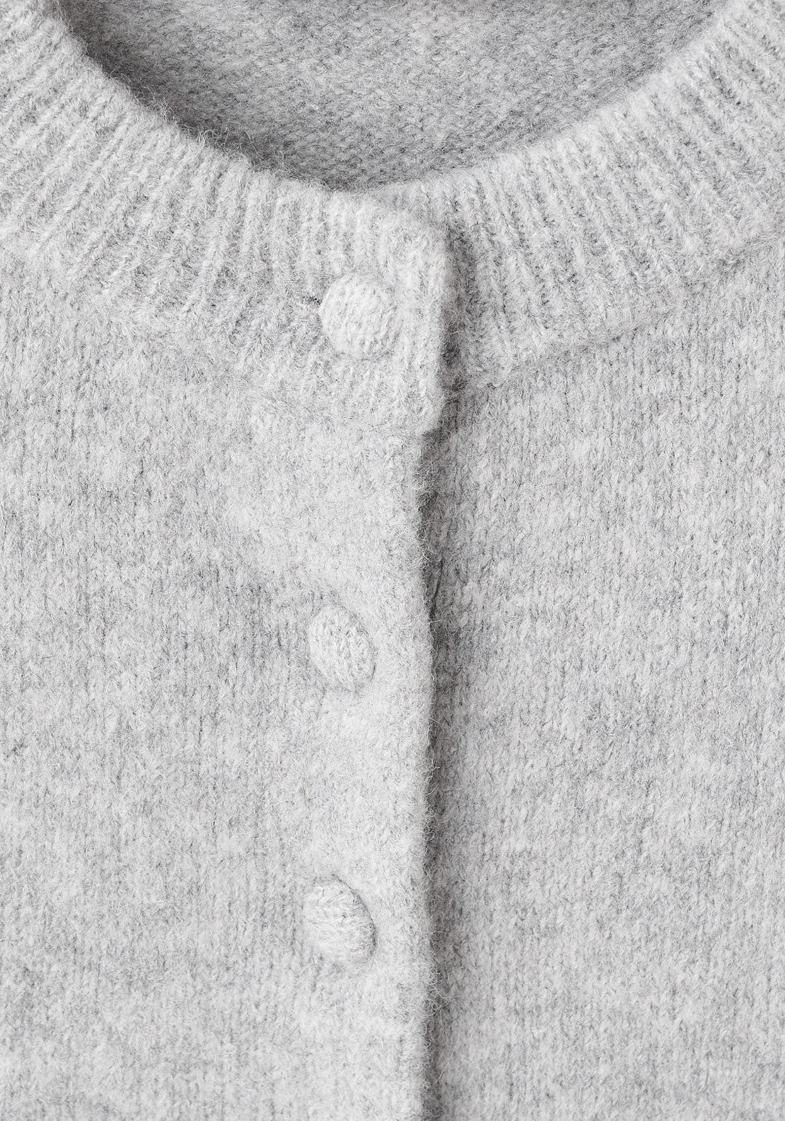 Ruffle Knit Cardigan - Grey