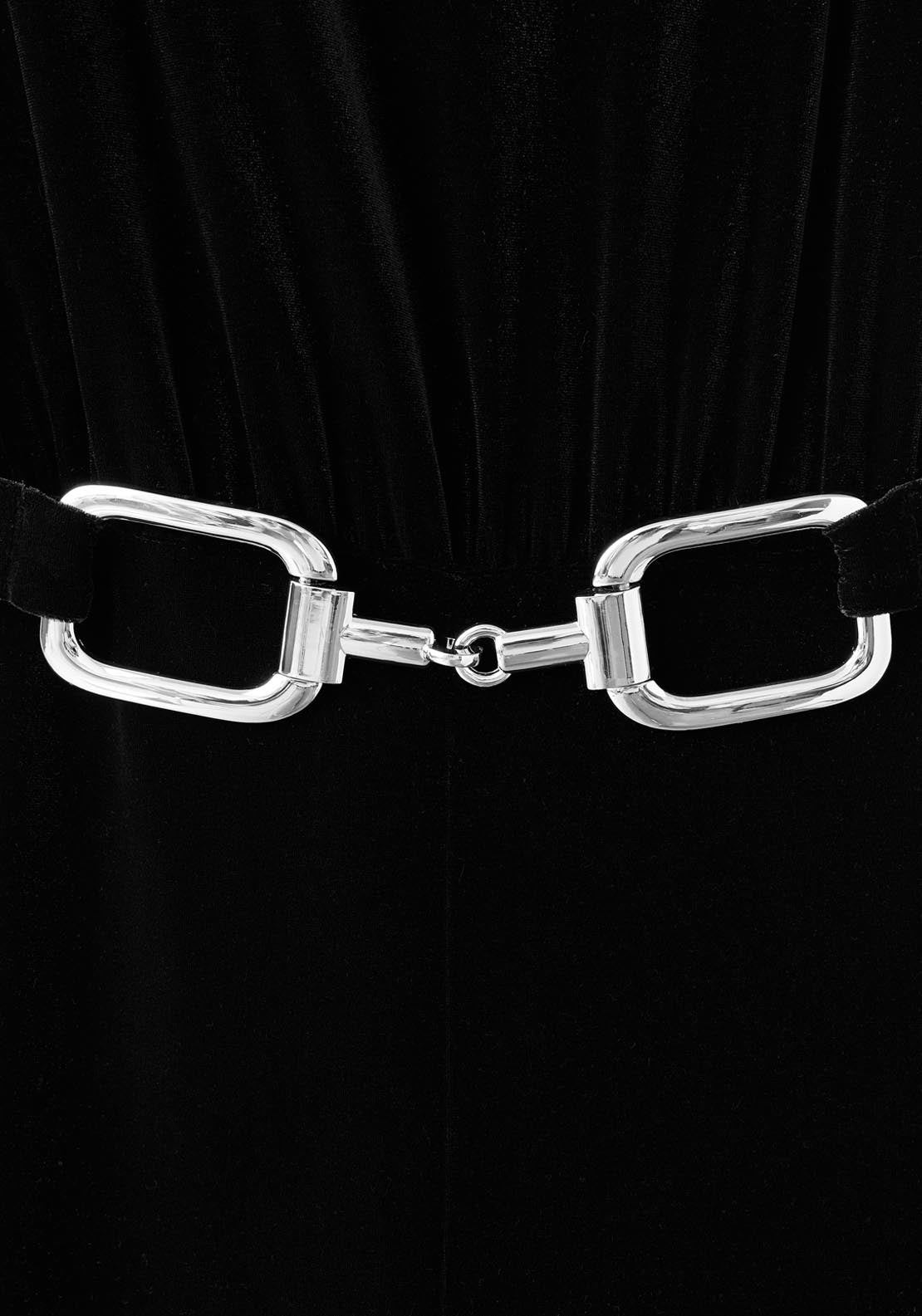 Mango Velvet Belt Jumpsuit - Black 8 Shaws Department Stores