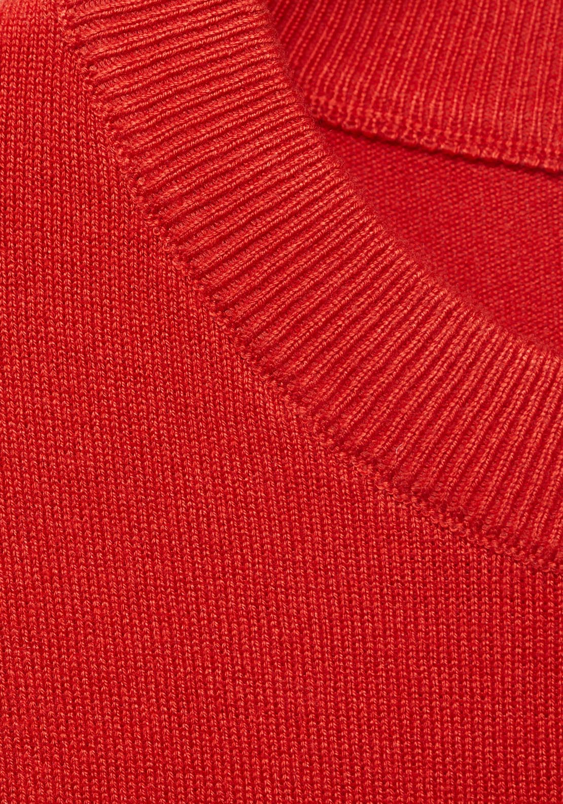 Mango Short Sleeved Fine Knit Sweater - Red 2 Shaws Department Stores