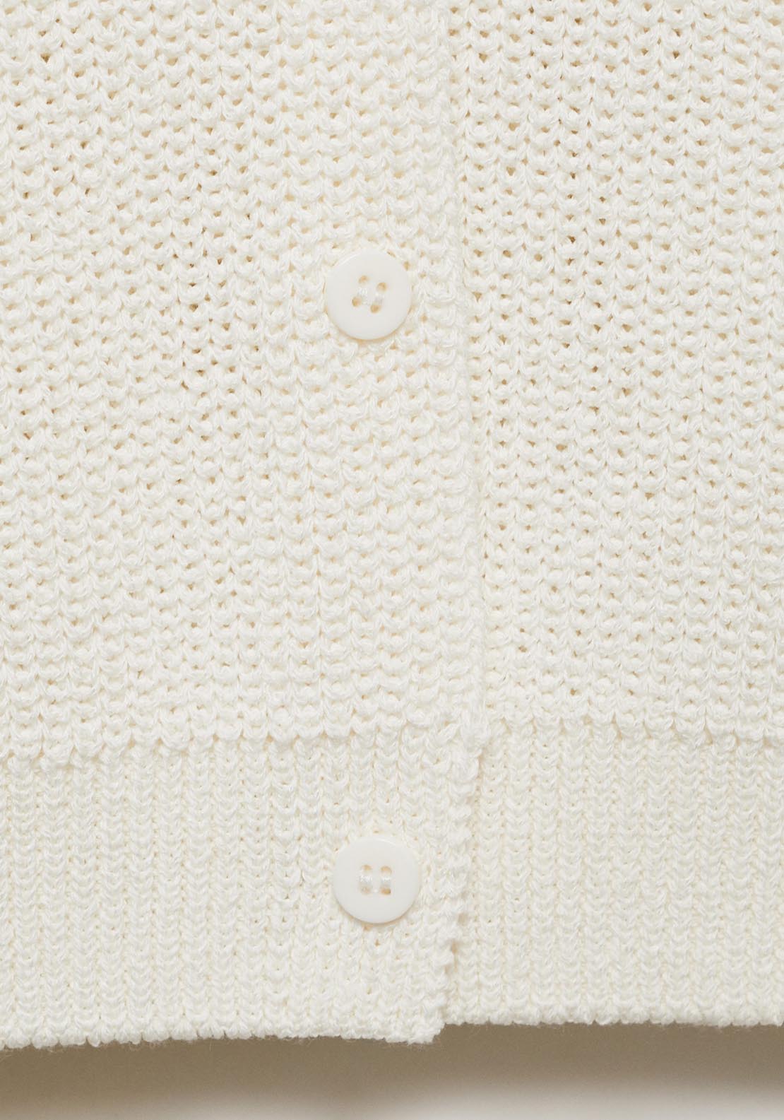 Mango Openwork Knitted Waistcoat - White 7 Shaws Department Stores