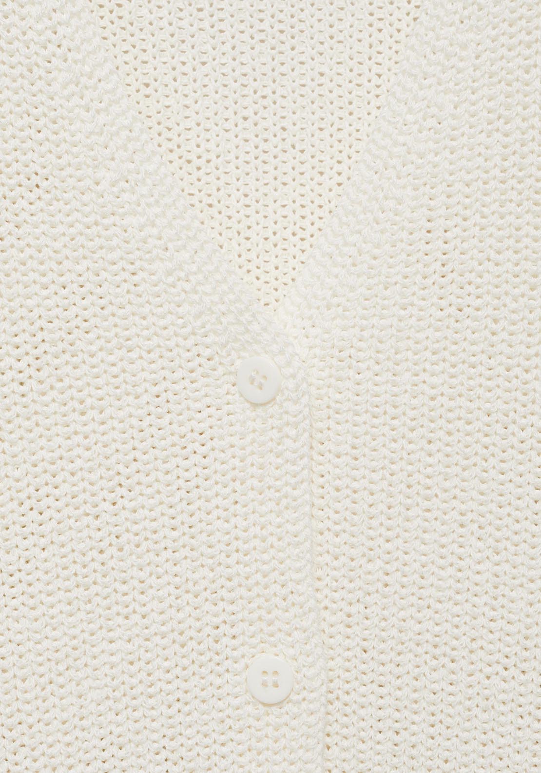 Mango Openwork Knitted Waistcoat - White 5 Shaws Department Stores