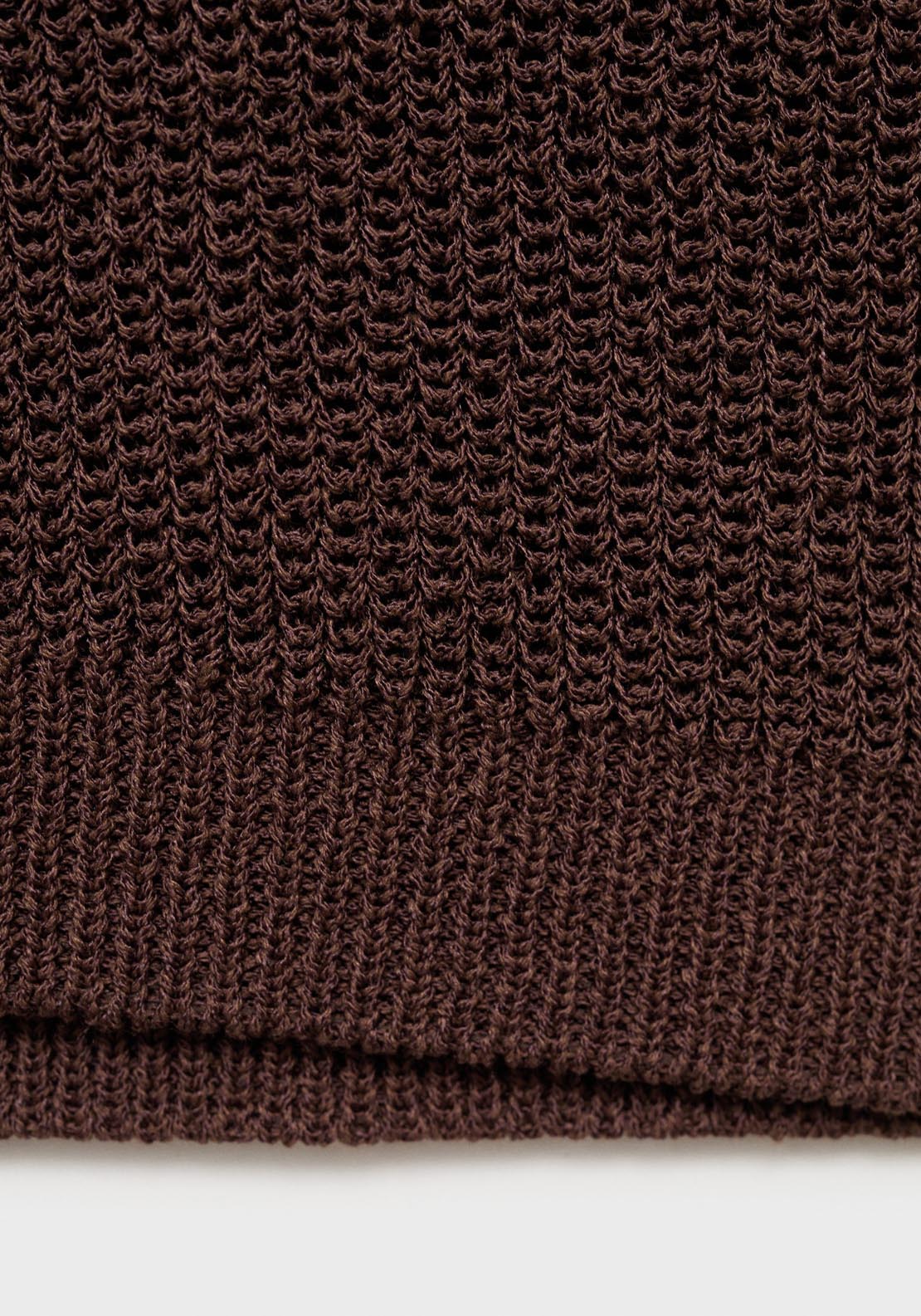 Mango Openwork Knitted Waistcoat - Dark Brown 7 Shaws Department Stores