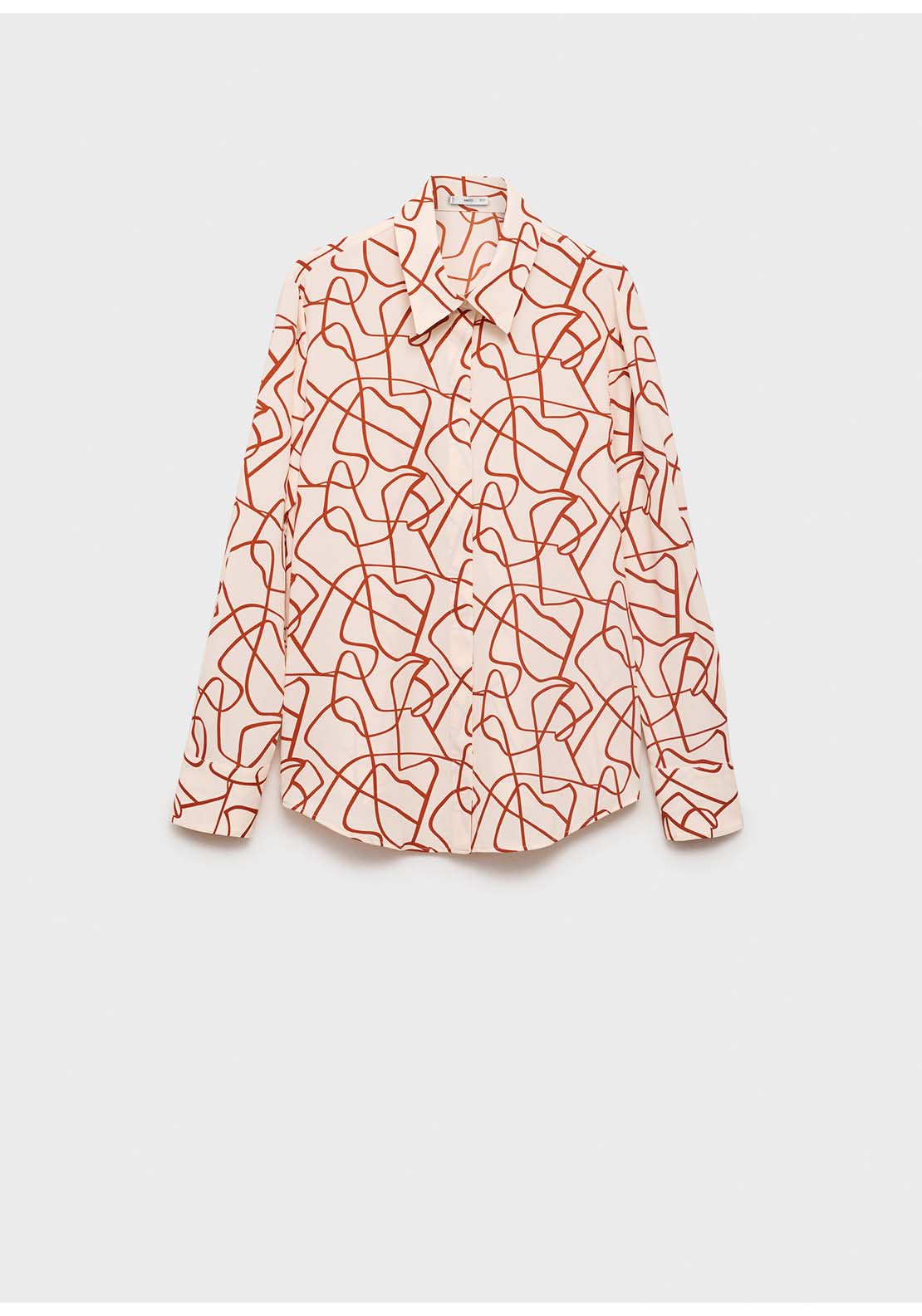 Abstract Print Shirt - Orange
