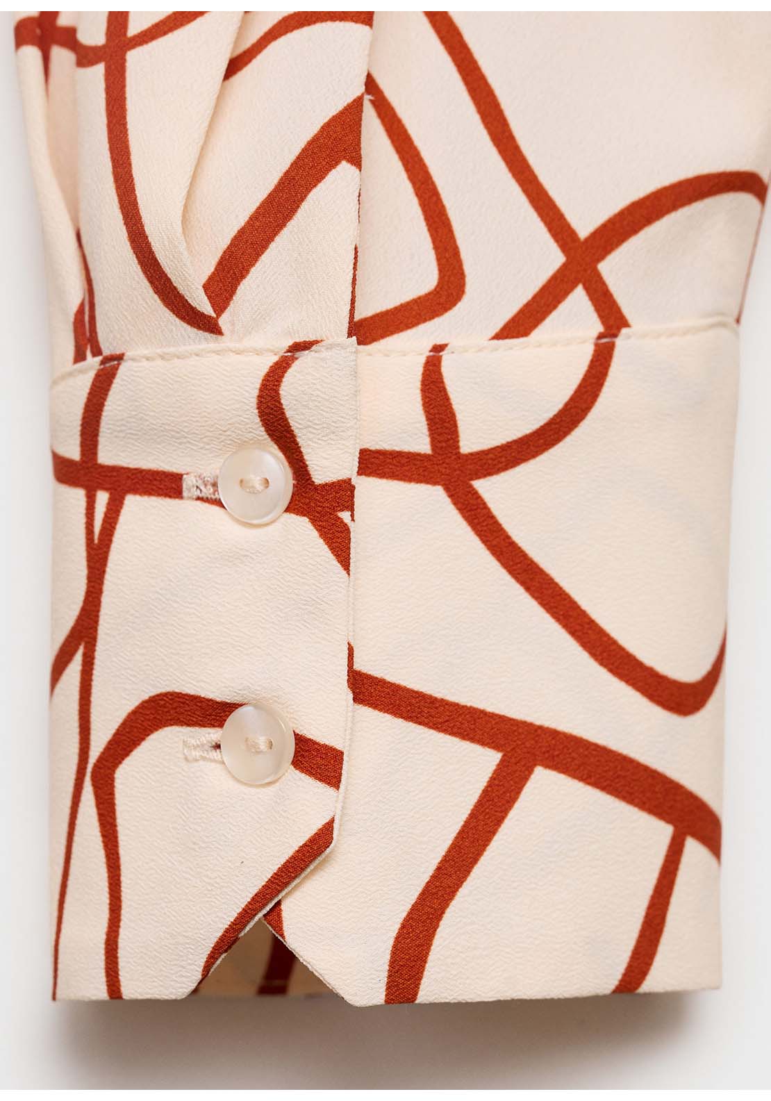 Abstract Print Shirt - Orange
