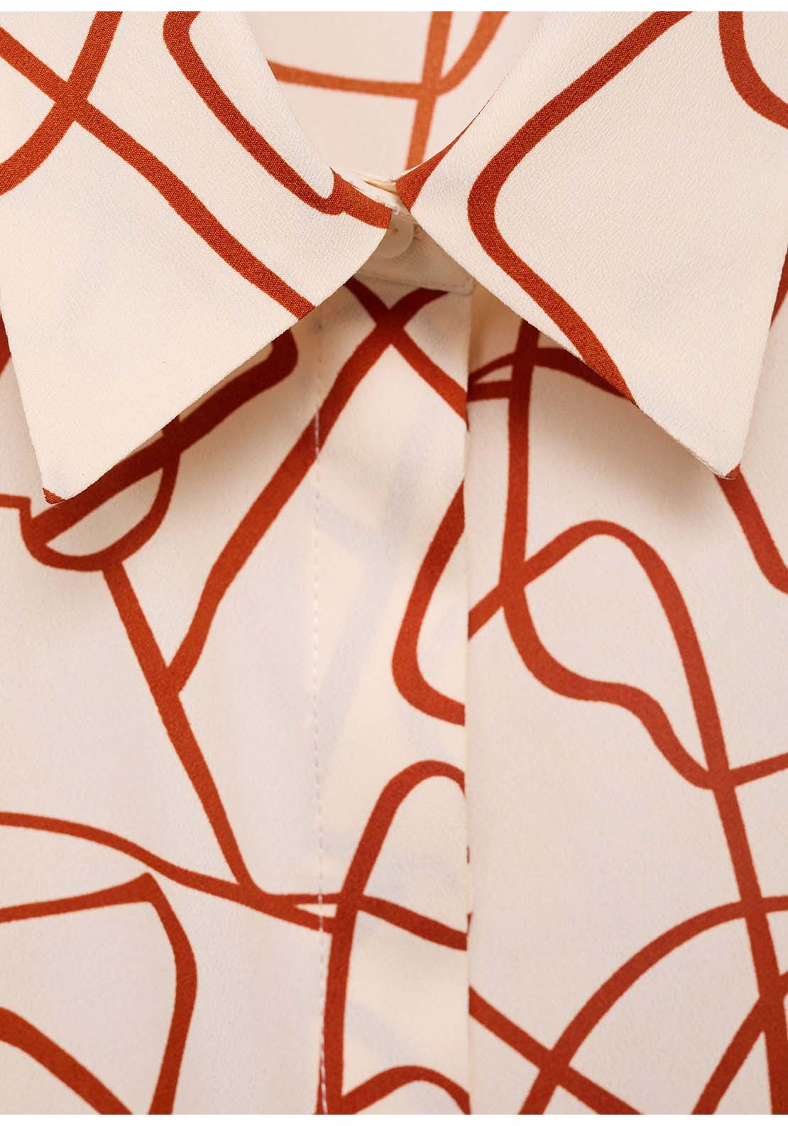 Abstract Print Shirt - Orange