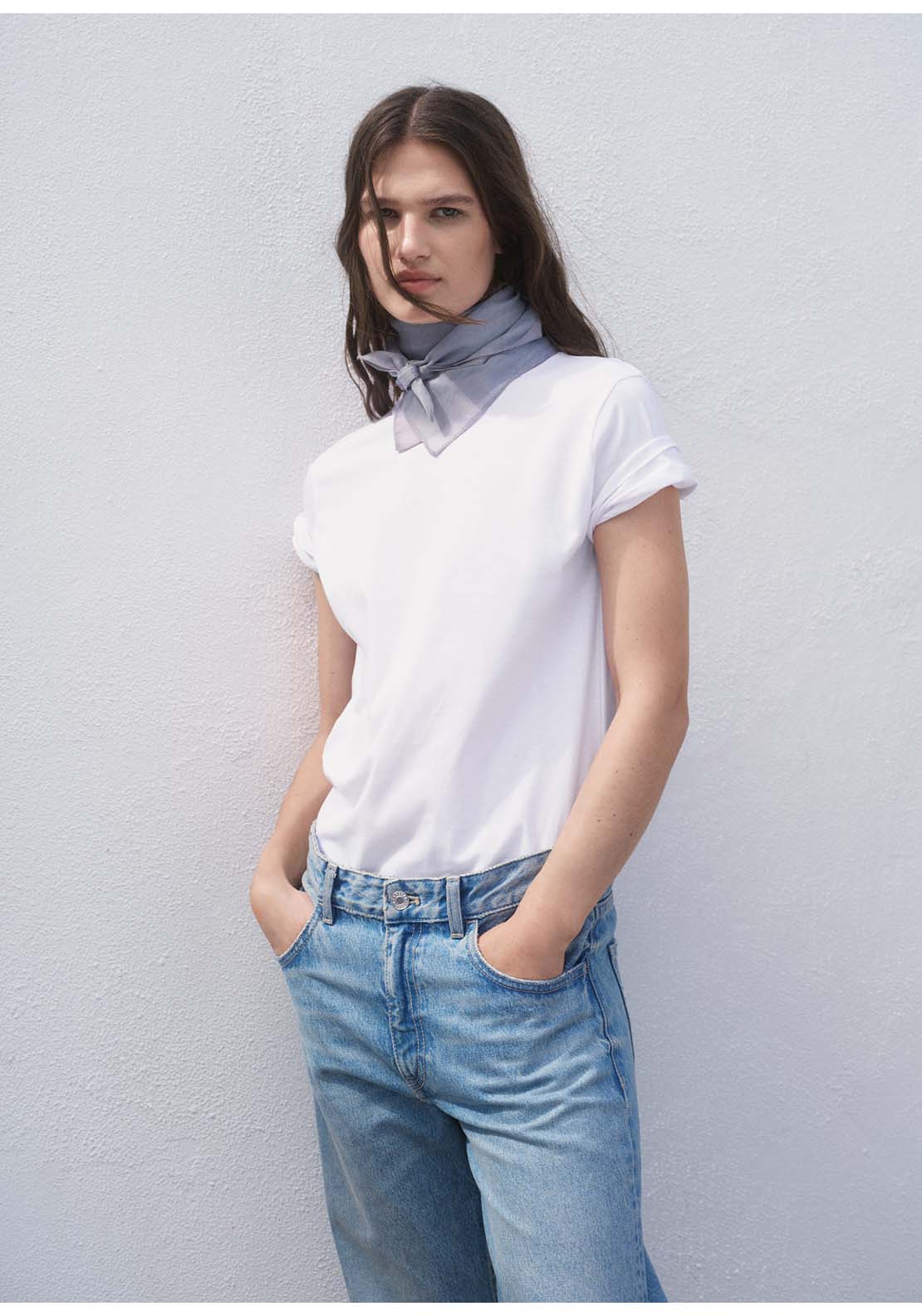 Cotton Short-Sleeved T-Shirt - White