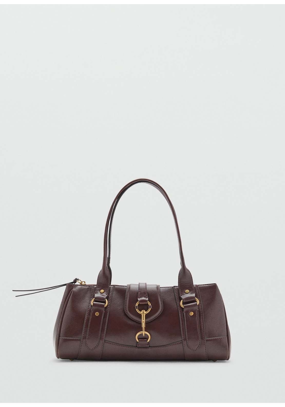 Mango Shoulder Bag Amazona - Brown 1 Shaws Department Stores