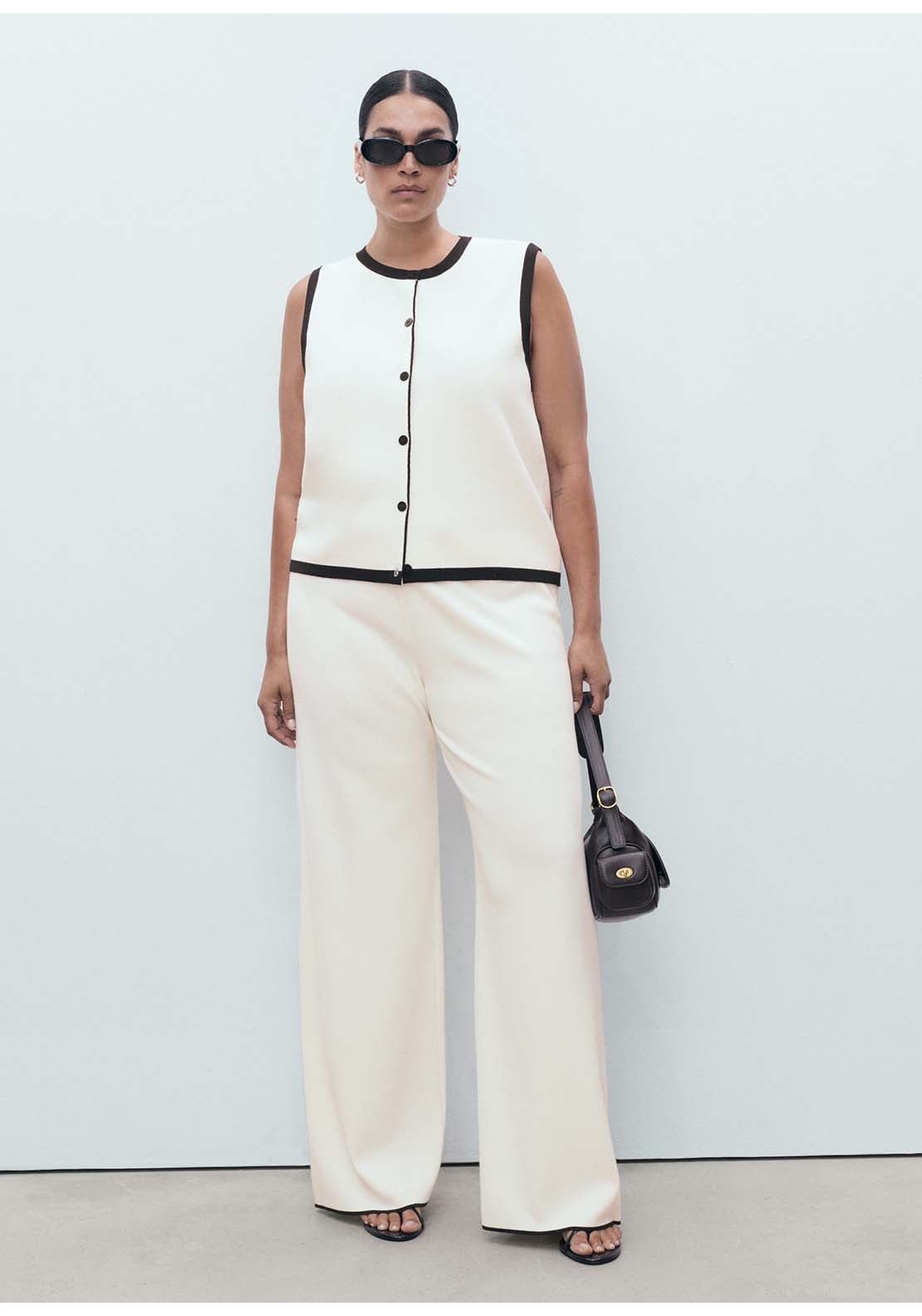 Mango Trousers Pipon - Beige 4 Shaws Department Stores