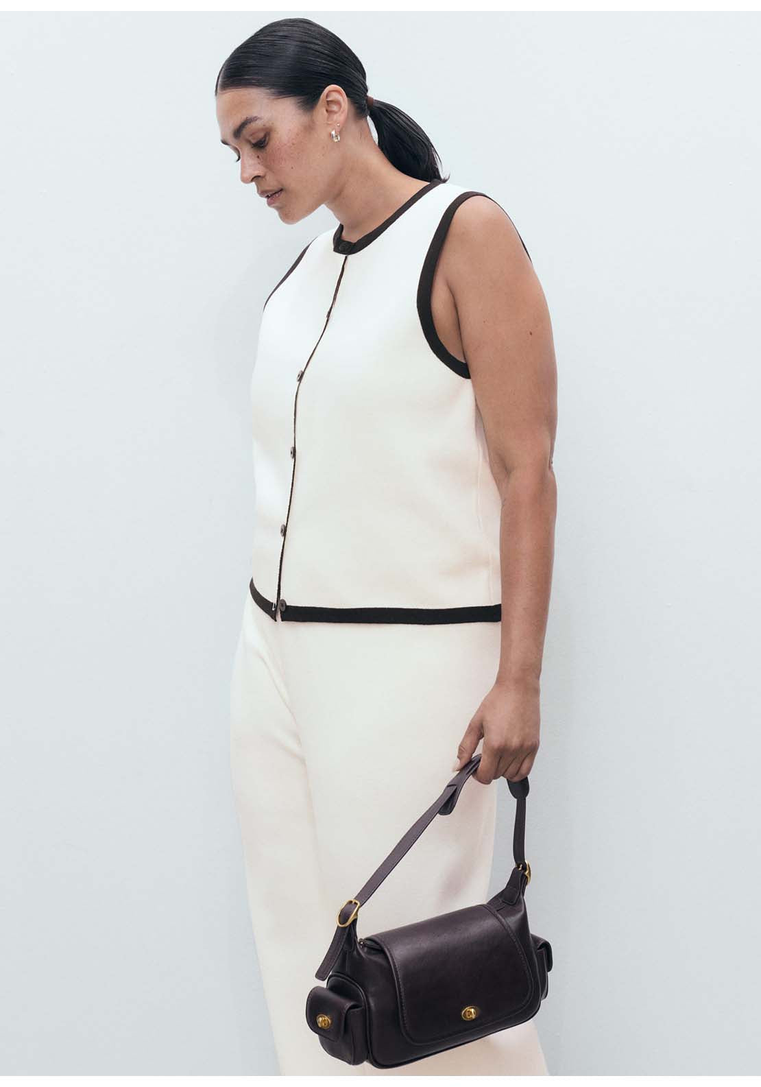 Mango Trousers Pipon - Beige 3 Shaws Department Stores