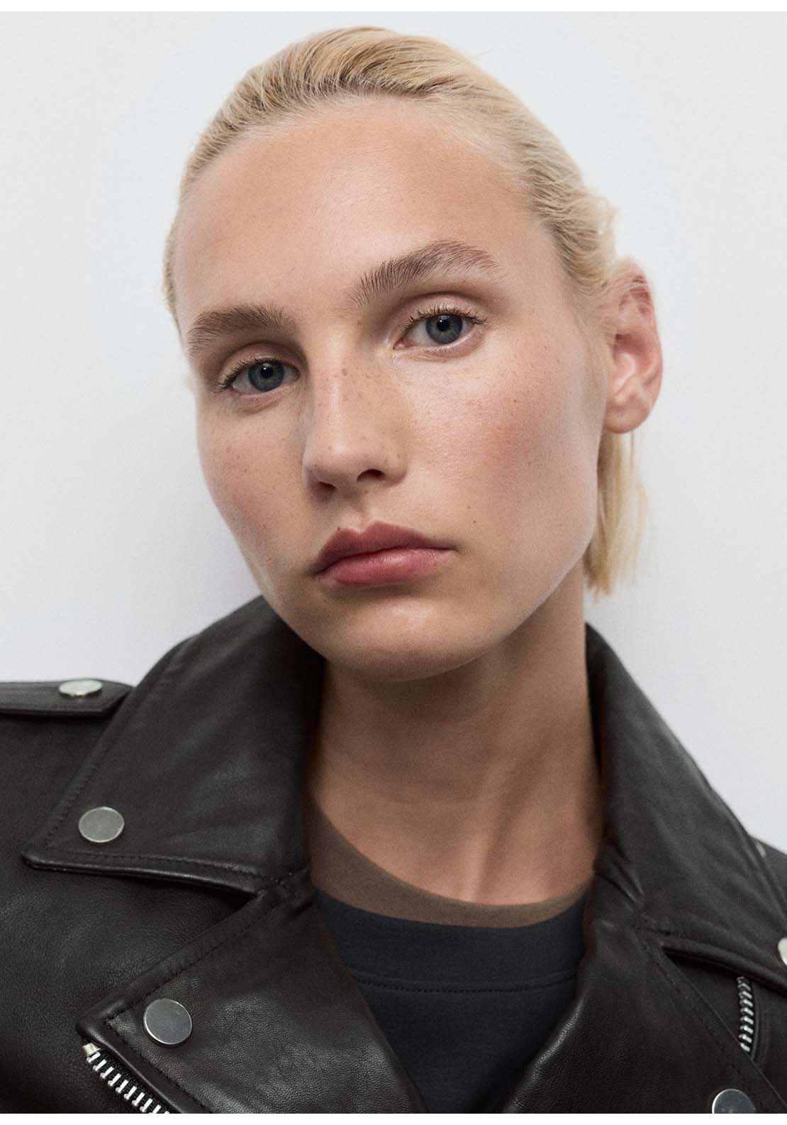 Leather Biker Jacket - Black